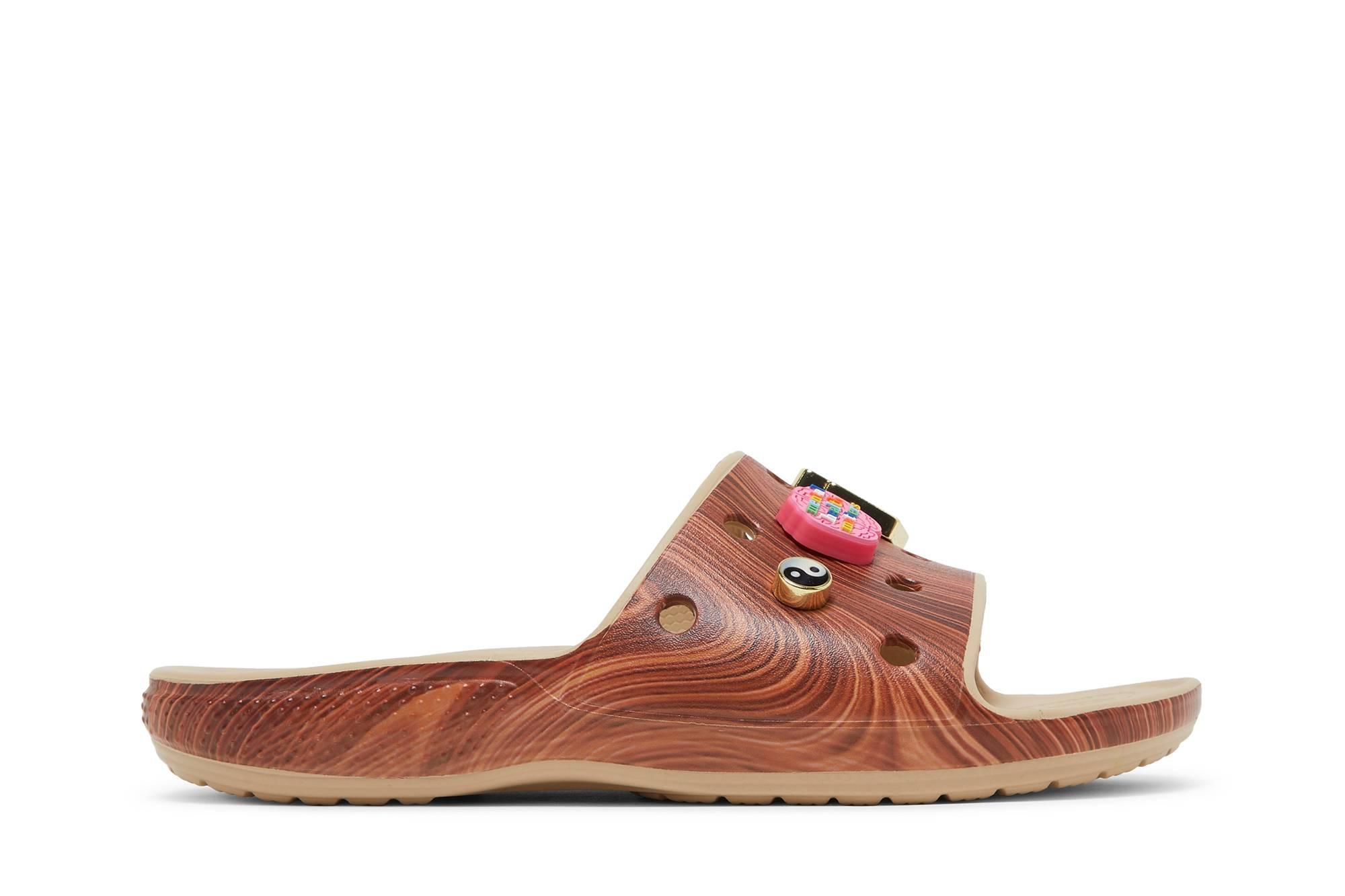 Crocs™ Sza X Classic Slide 'woodgrain' in Brown | Lyst