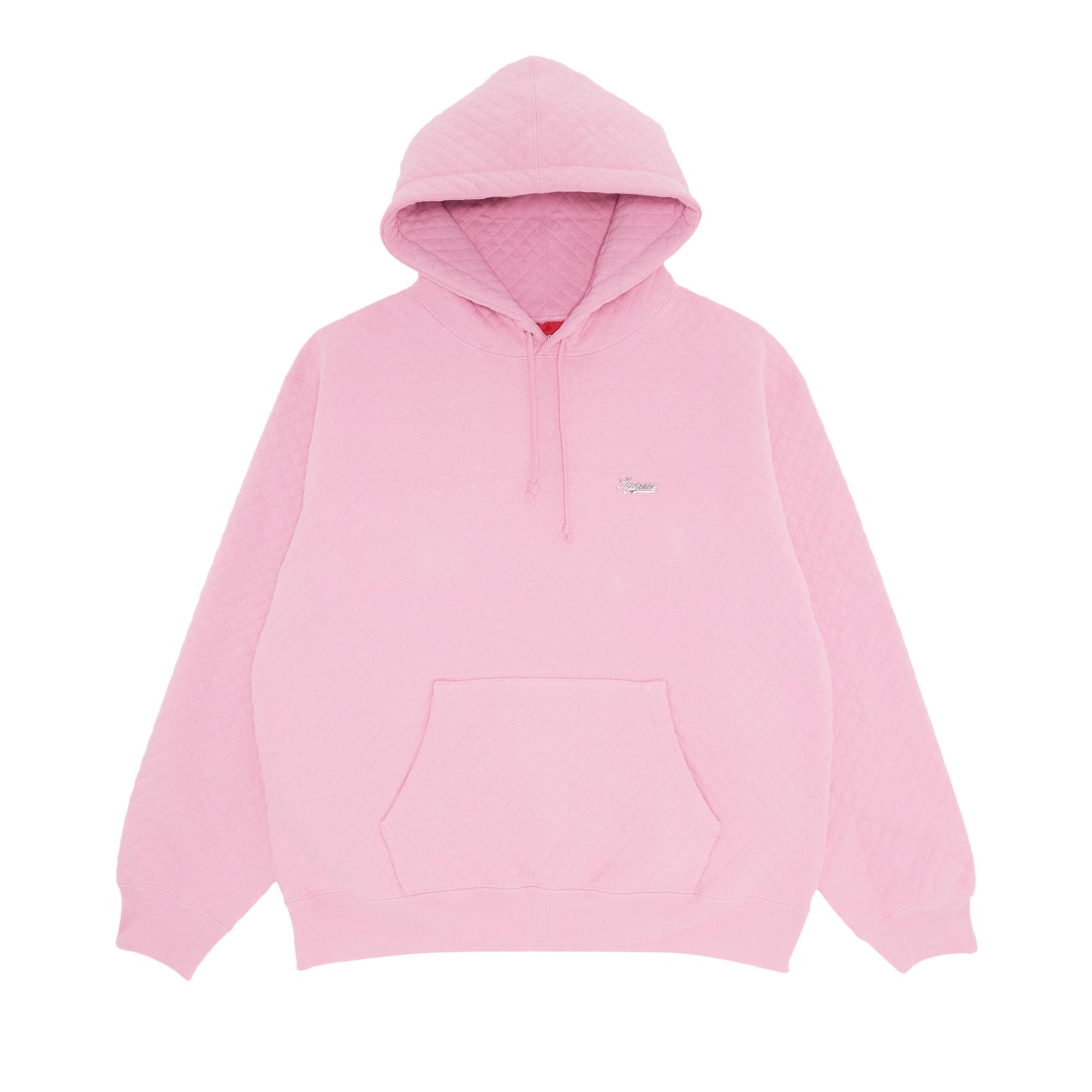 Supreme Micro Quilted Hooded Sweatshirt 'dusty Pink' for Men | Lyst