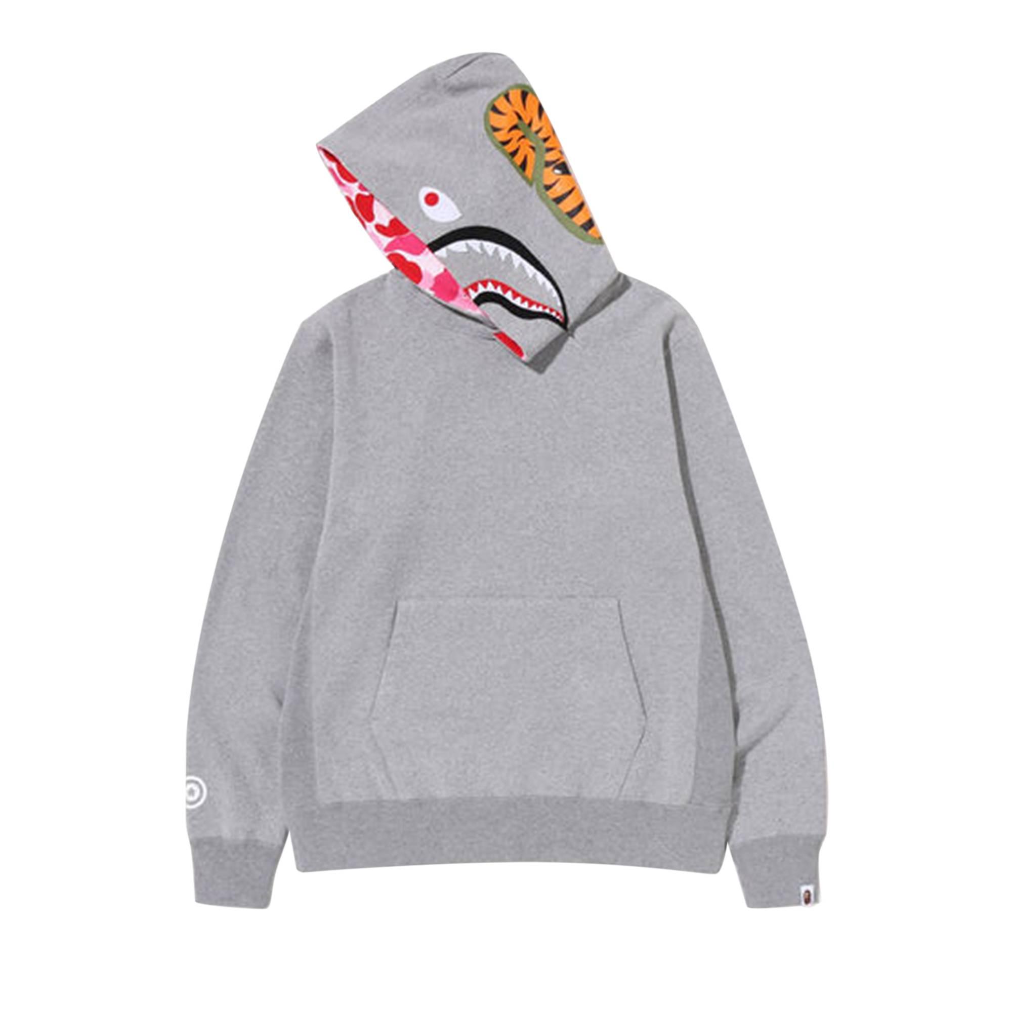 A Bathing Ape Shark Pullover Hoodie 'grey' in Gray for Men | Lyst