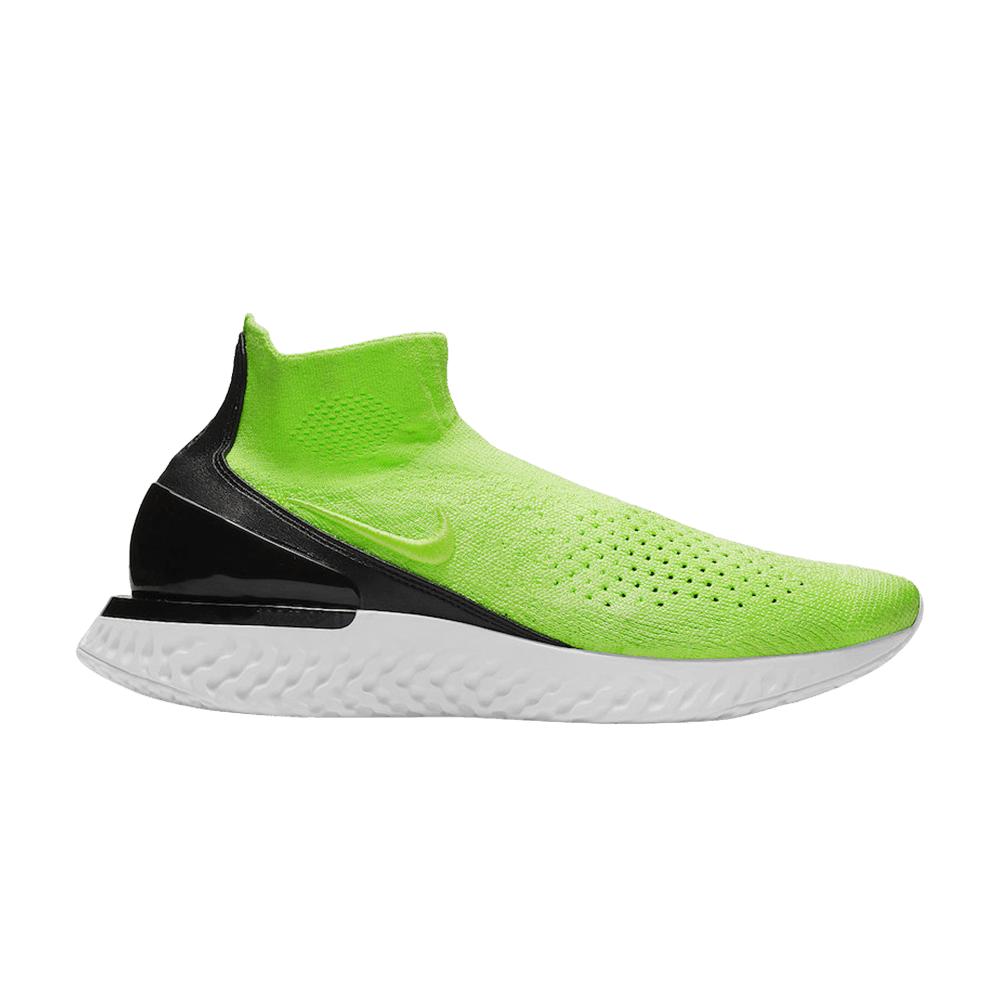 Nike Lace Rise React Flyknit Slip-on Running Sneakers in Green for Men - Save 33% - Lyst