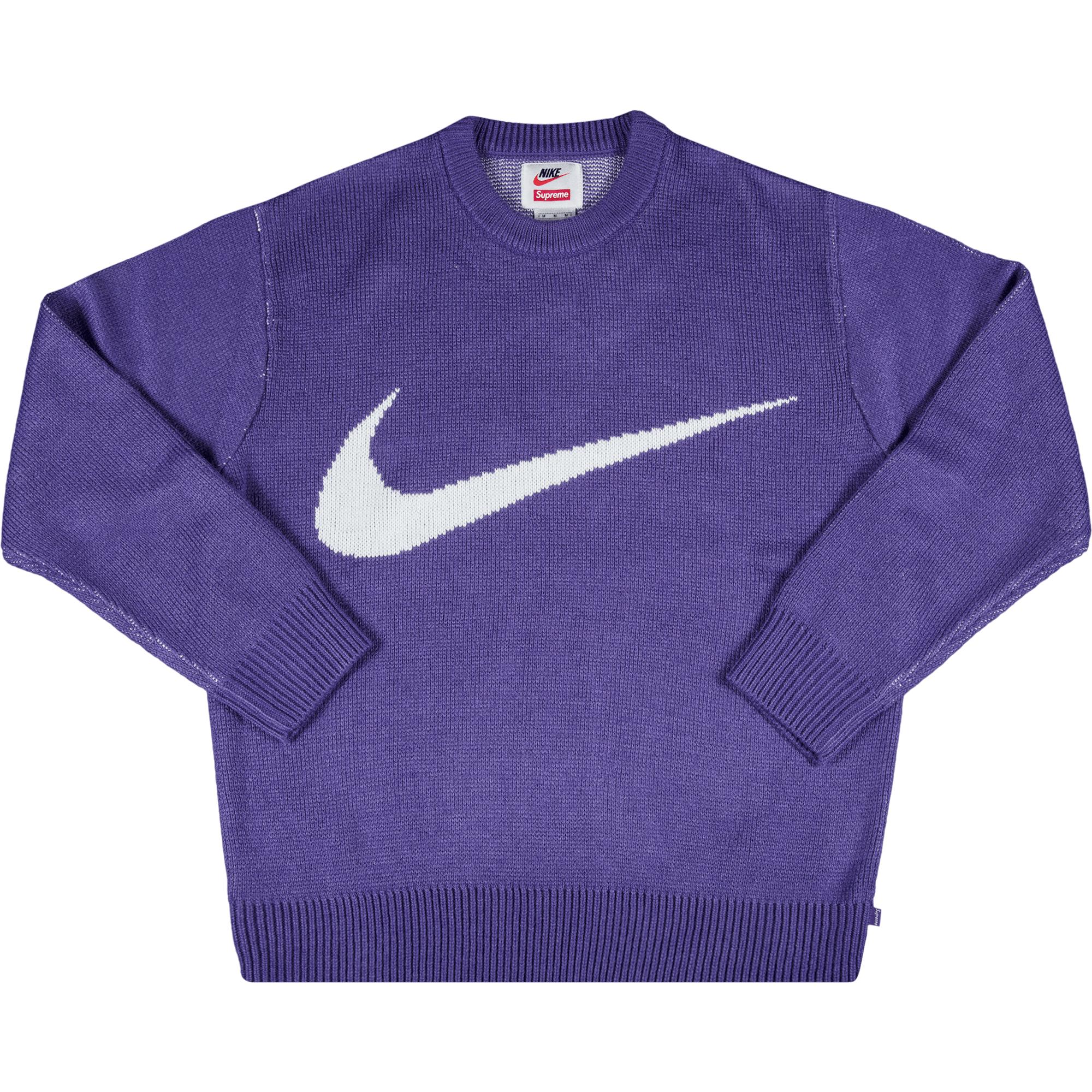 Supreme X Nike Swoosh Sweater 'purple' for Men | Lyst