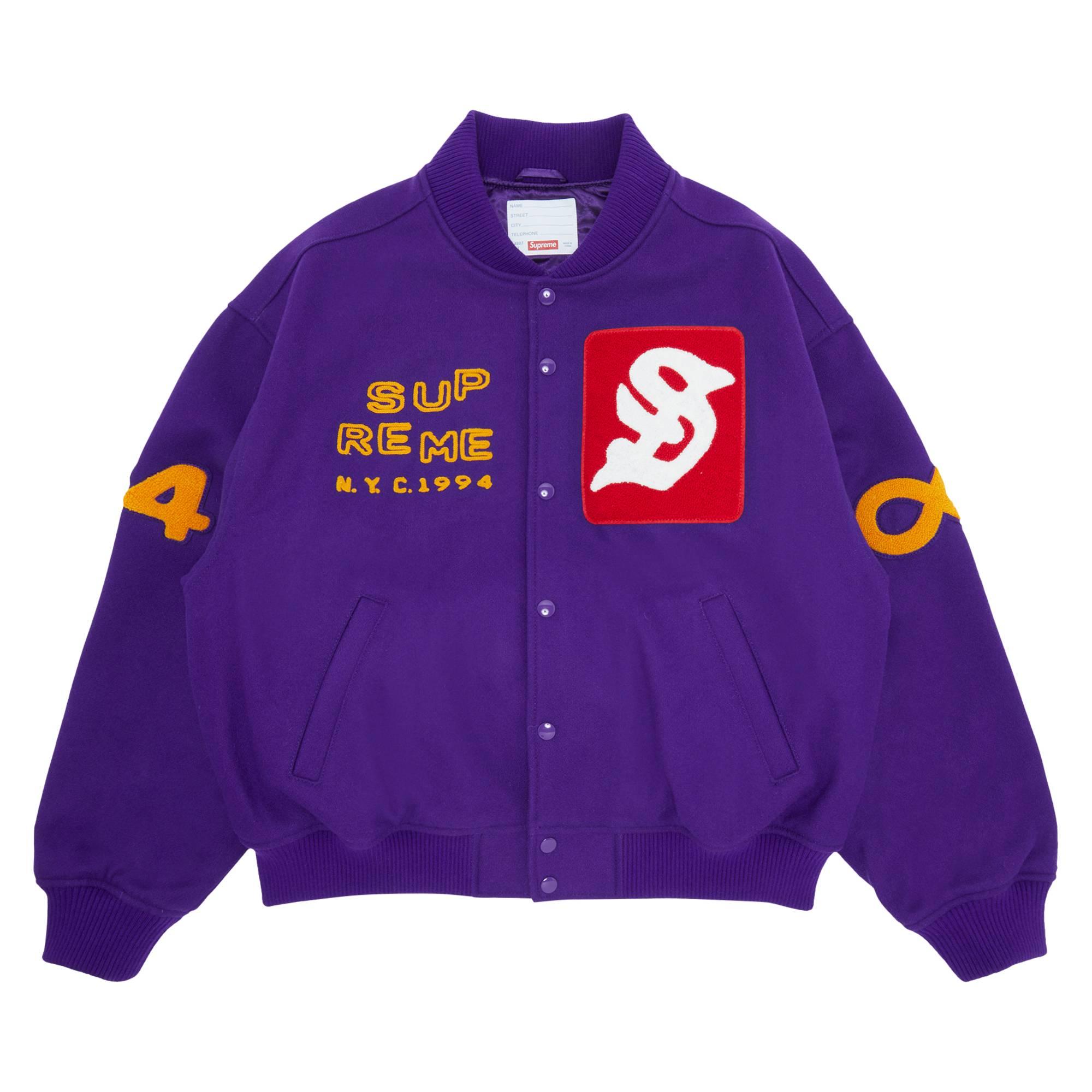 Supreme Men's Tourist Varsity Jacket 'purple'