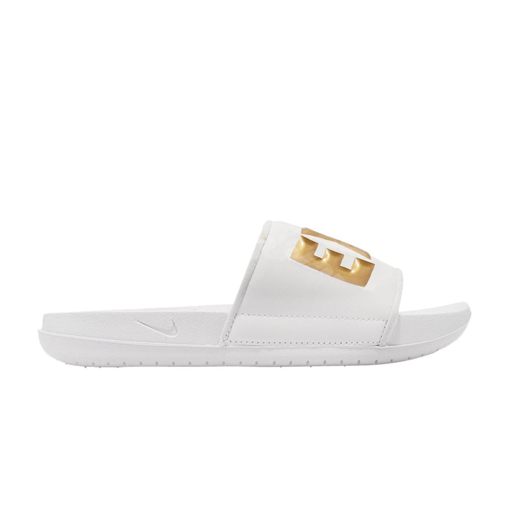 Nike Offcourt Slide 'white Metallic Gold' Lyst
