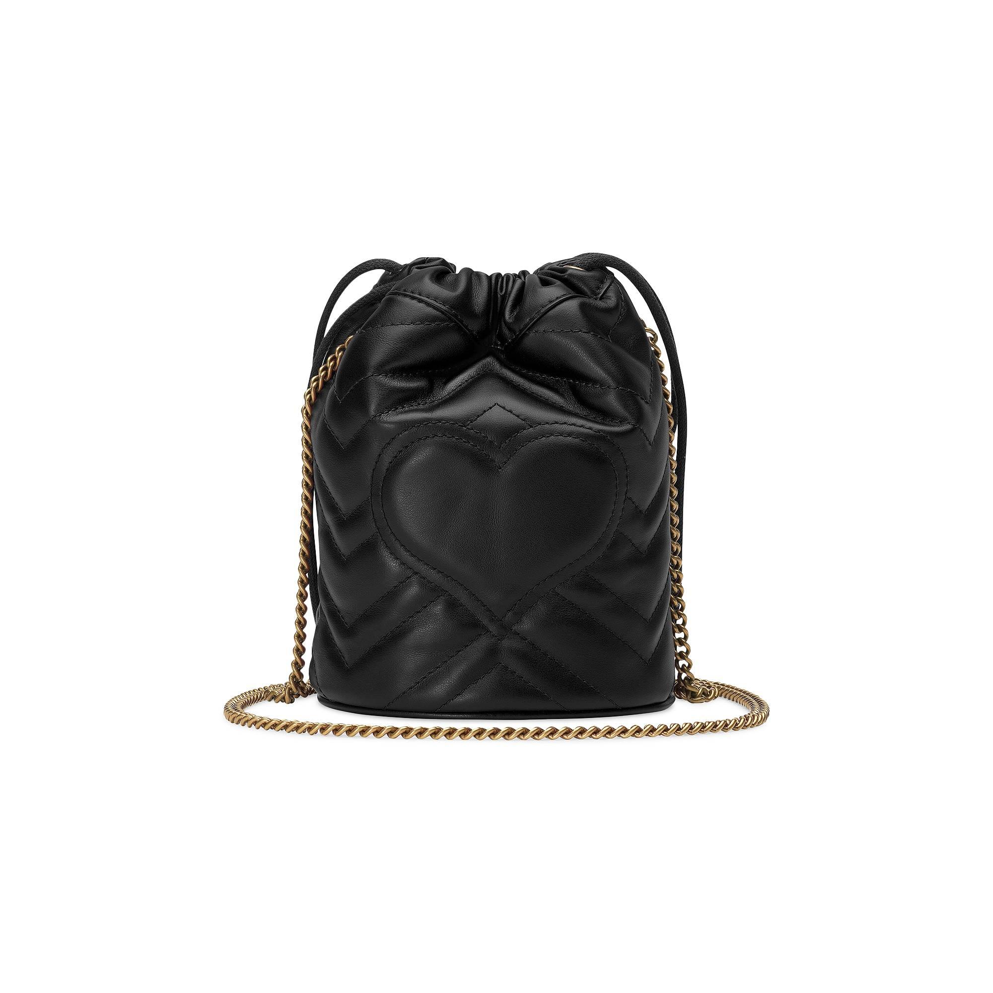 GG Marmont mini bucket bag Black