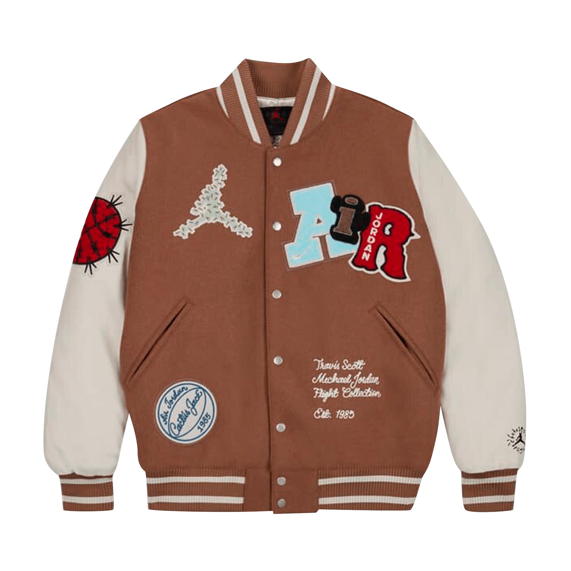Nike X Travis Scott Varsity Jacket 'antique Brown' for Men | Lyst