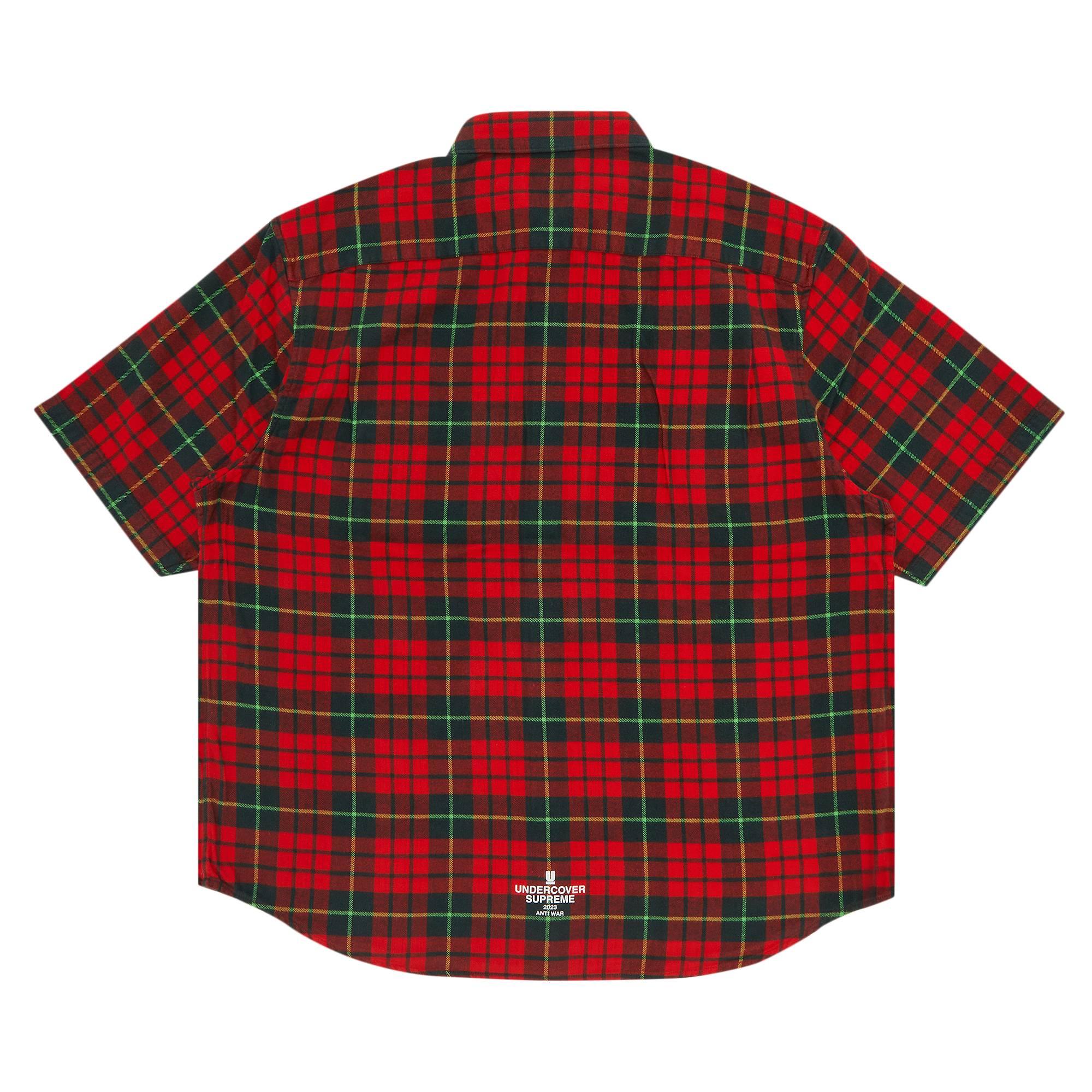 Supreme X Undercover Short-sleeve Flannel Shirt 'red Plaid' for