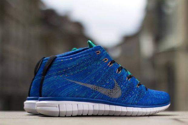 nike flyknit chukka blue
