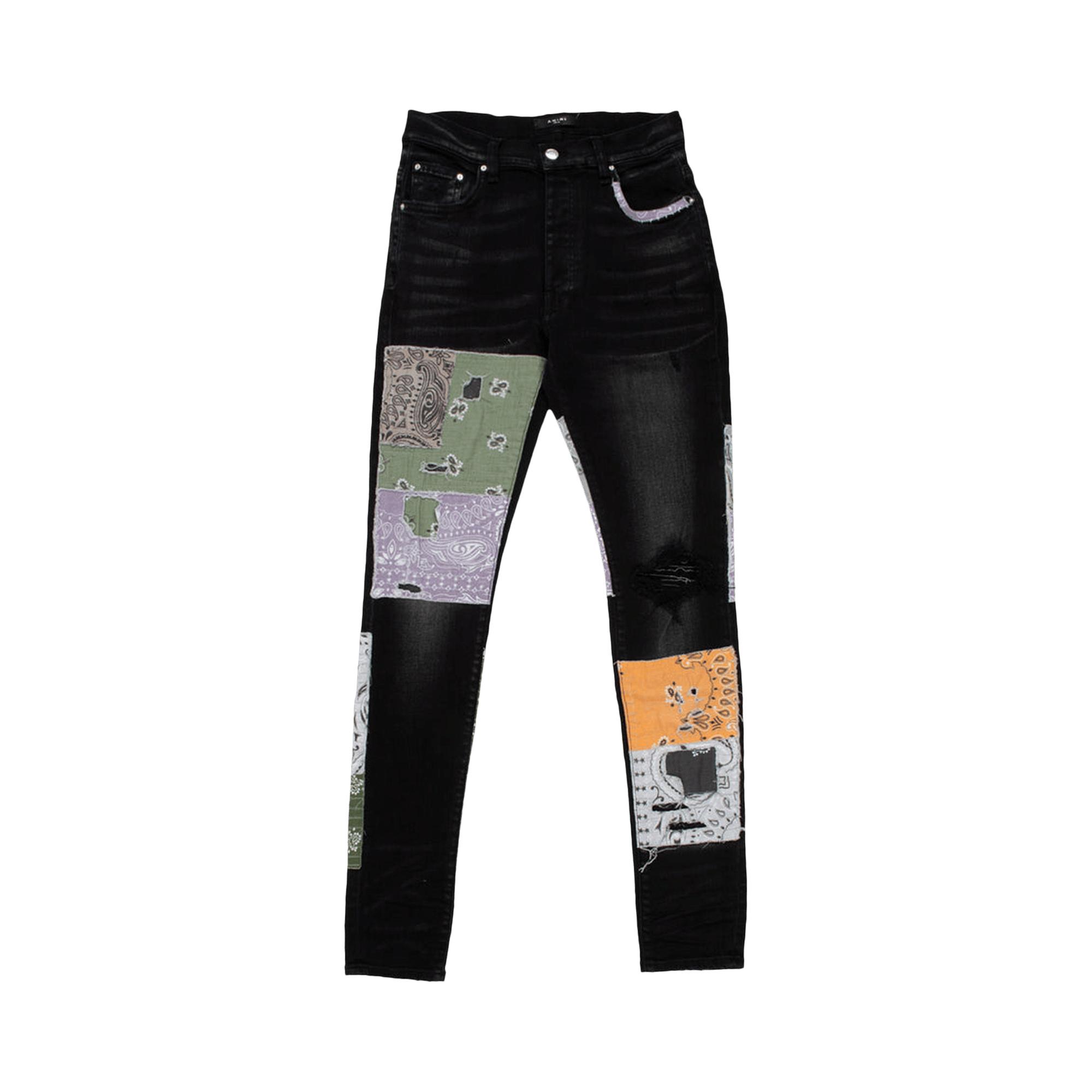 Amiri Bandana Art Patch Jean 'aged Black' for Men | Lyst