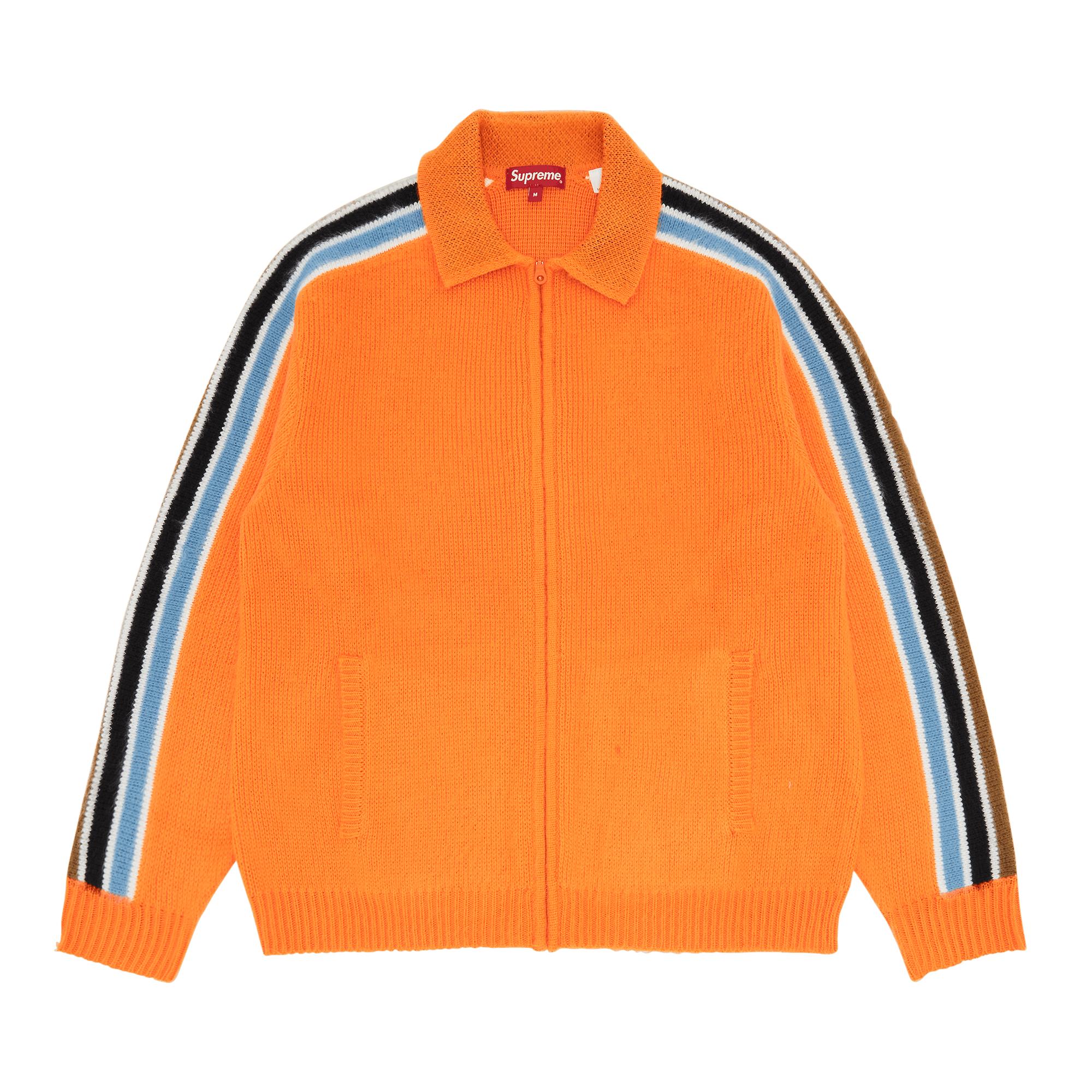 Supreme Sleeve Stripe Zip Up Sweater 'orange' for Men | Lyst
