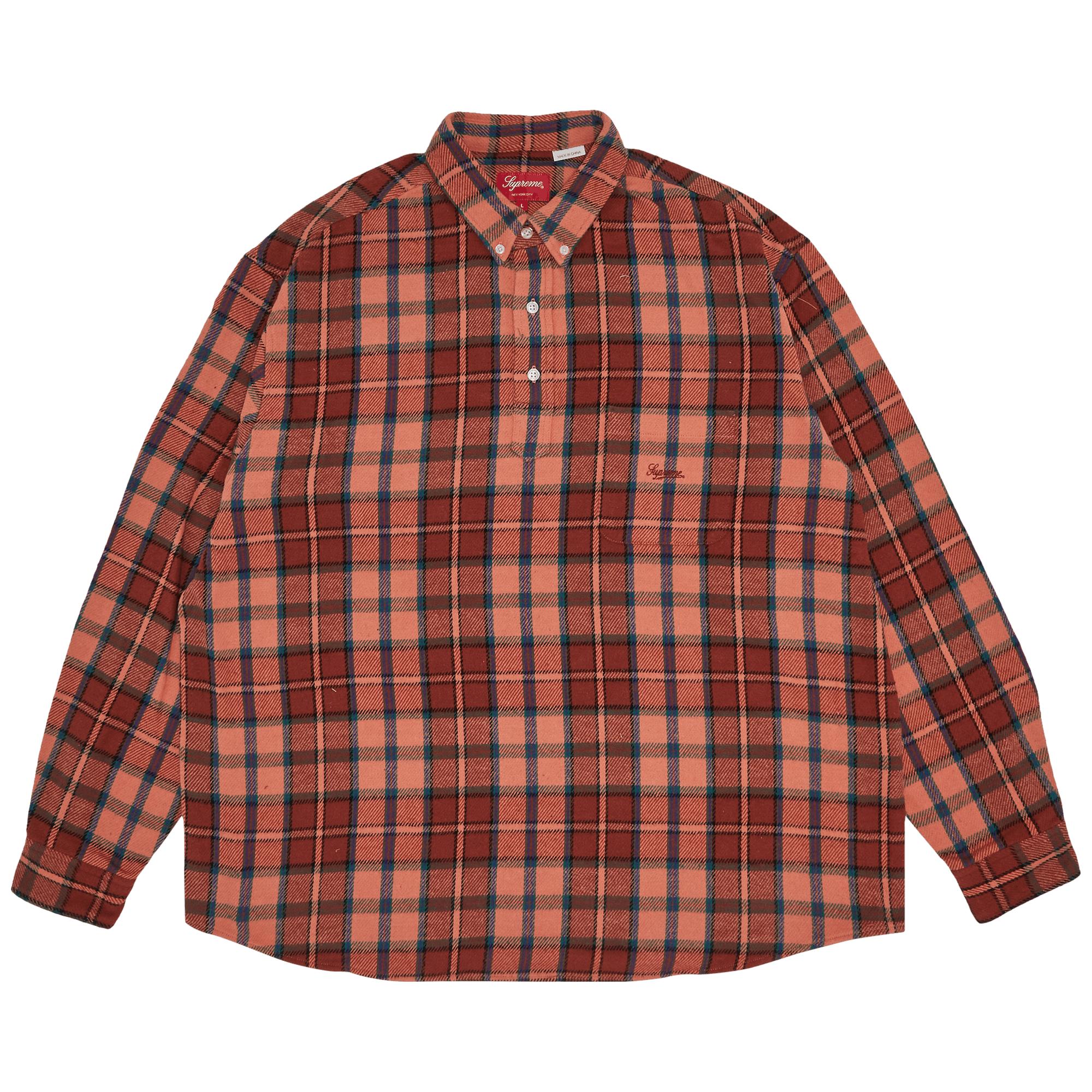 Supreme Pullover Plaid Flannel Shirt 'pink' in Red for Men | Lyst