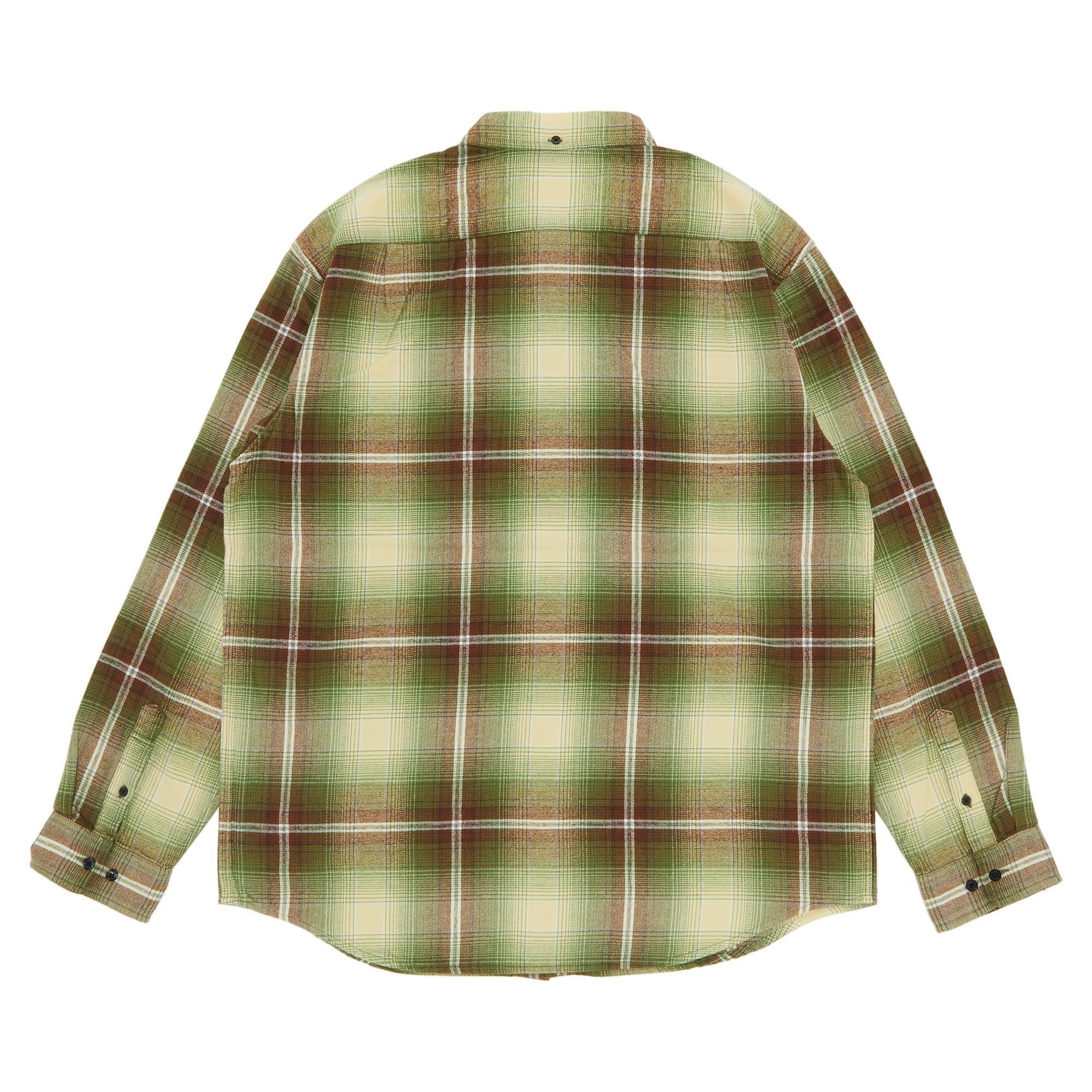 Supreme Men's Shadow Plaid Flannel Shirt 'green'