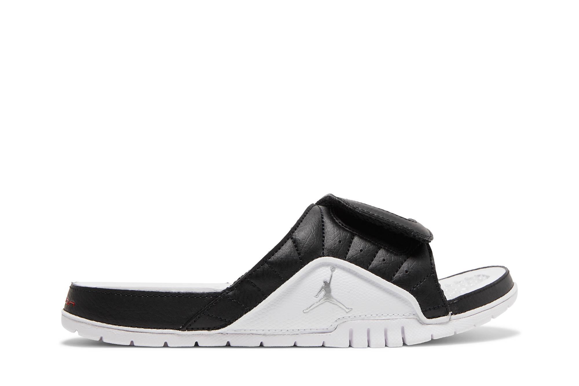 jordan black and white slides