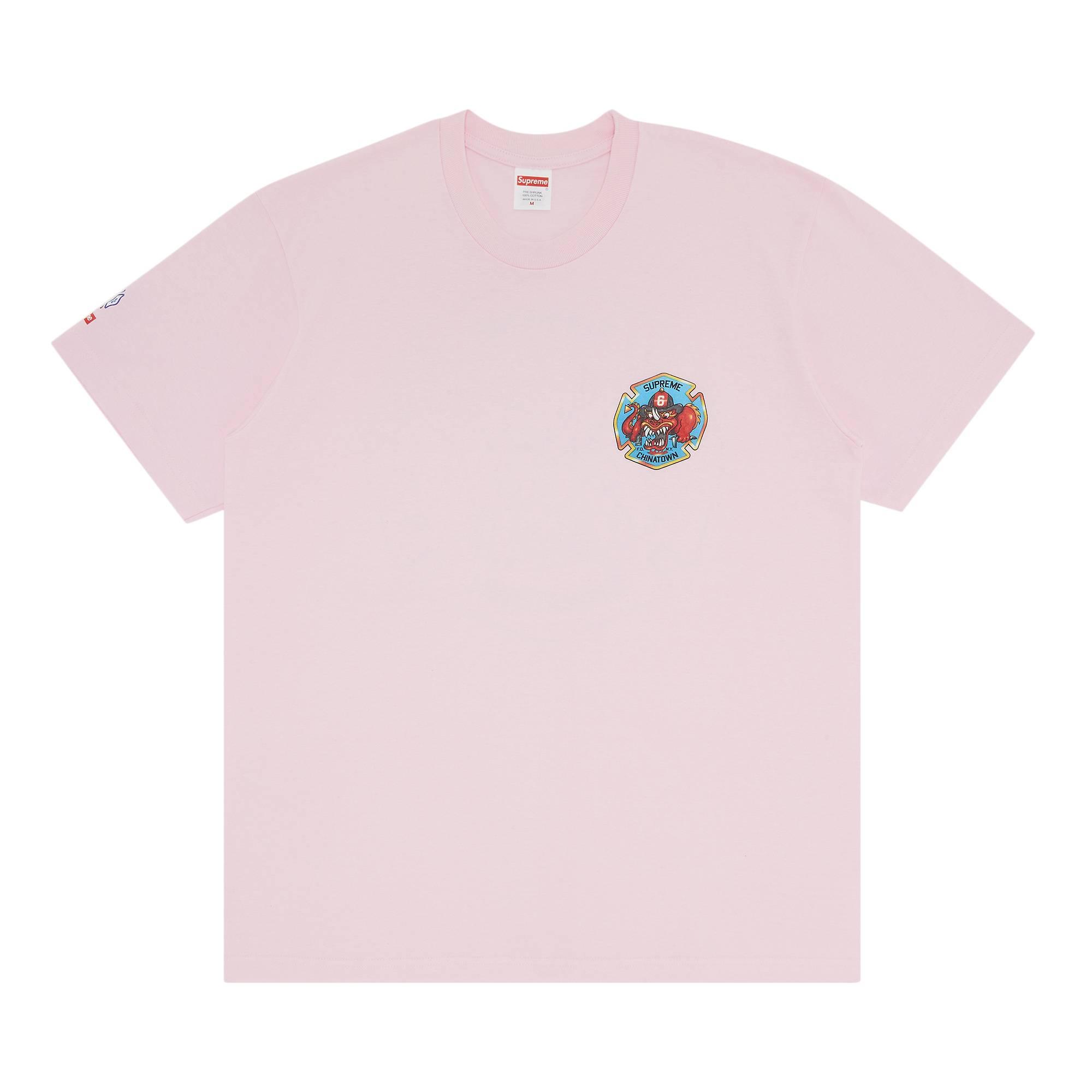 Supreme Fdny Engine 9 Tee 'light Pink' for Men | Lyst