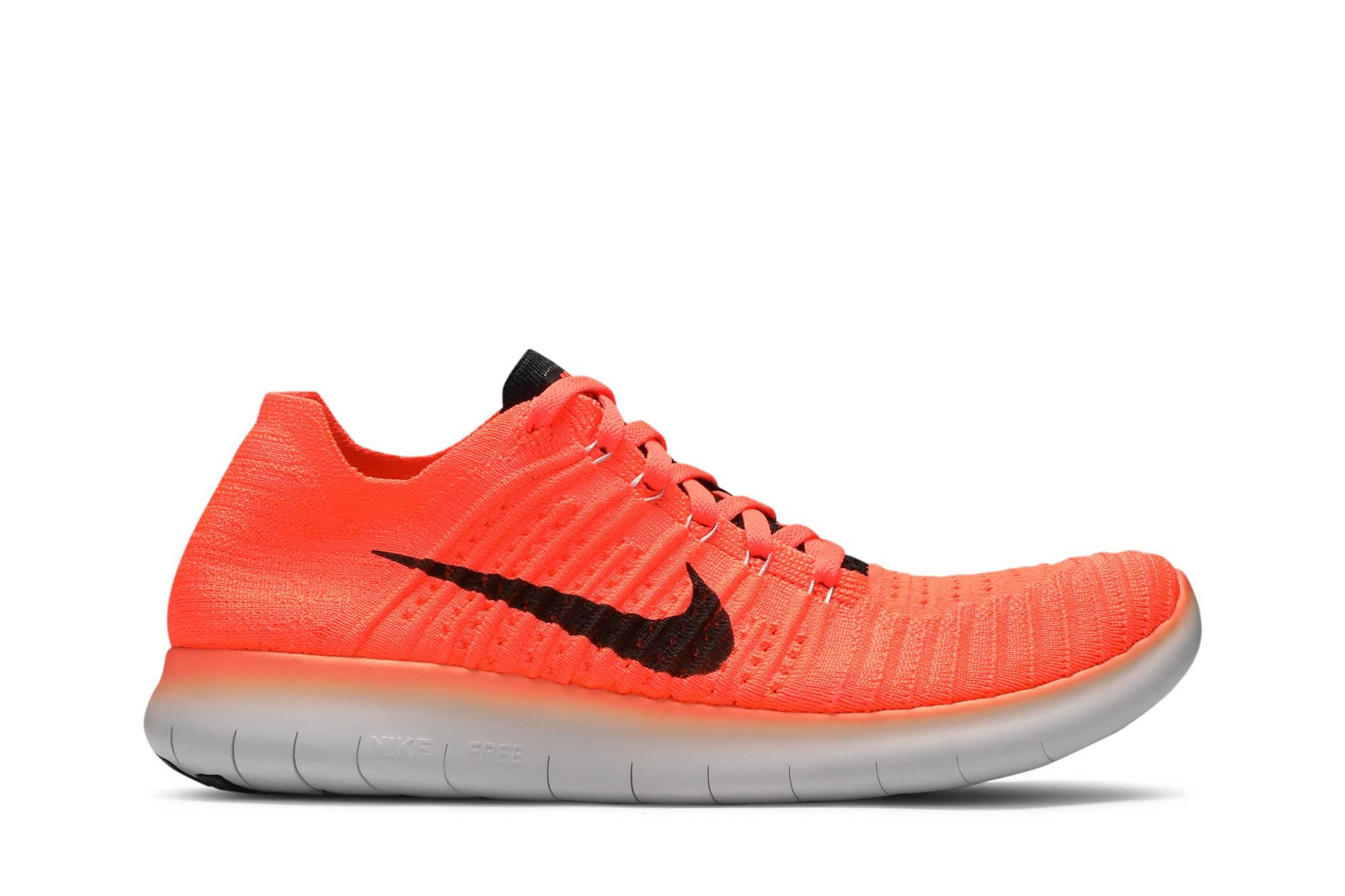 Nike Free Rn Flyknit 'bright Mango' in Red for Men | Lyst