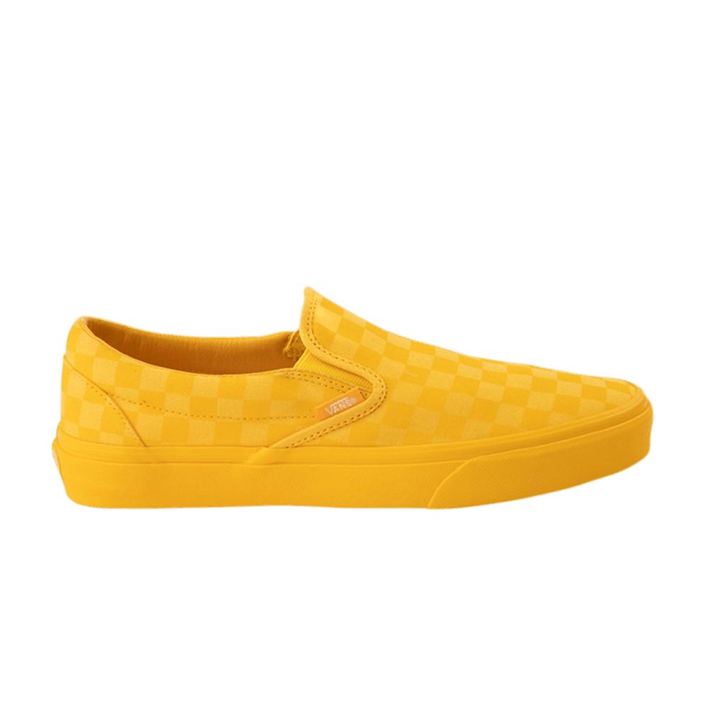 Vans Classic Slip-on 'mono Checkerboard - Spectra Yellow' for Men | Lyst