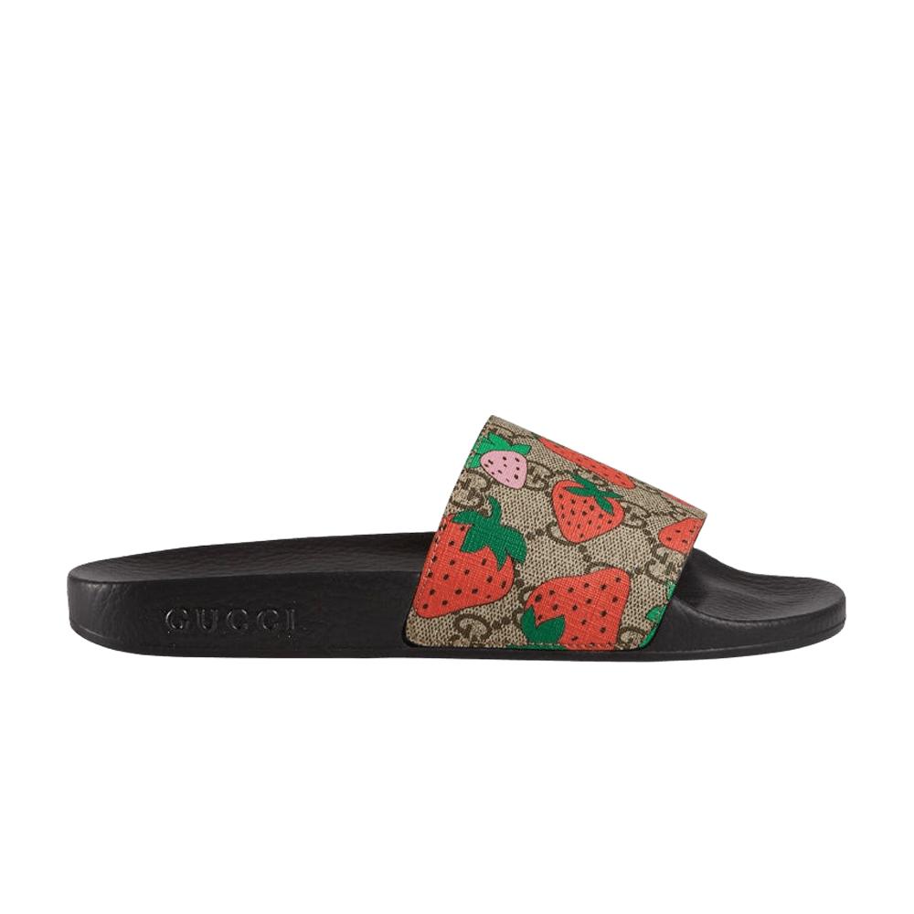 Gucci Slide 'strawberry' in Brown Lyst