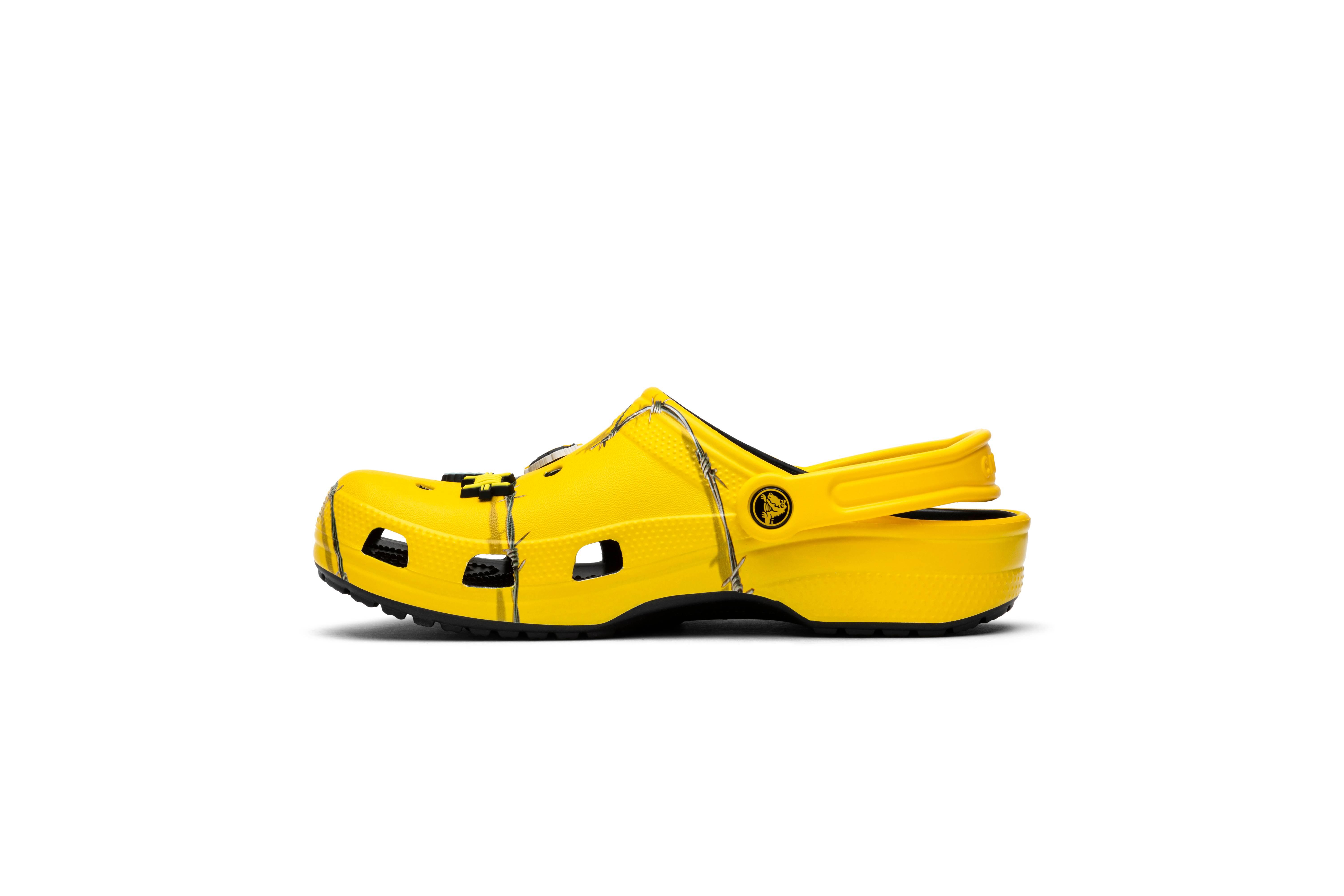 yellow post malone crocs