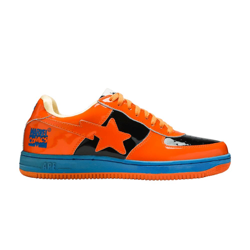 A Bathing Ape Marvel Comics X Sta Fs001 Low 'human Torch' in Orange