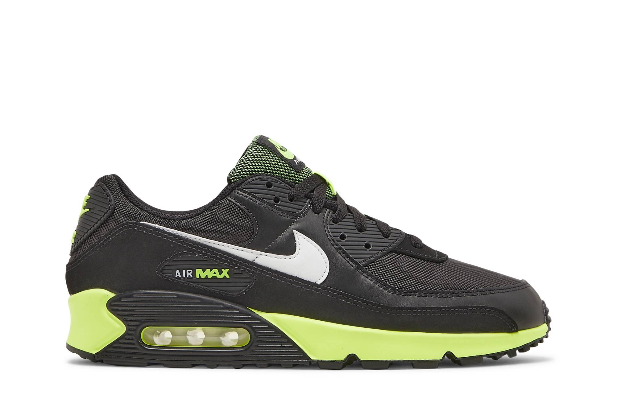 Nike Air Max 90 'black Hot Lime' in Green for Men | Lyst