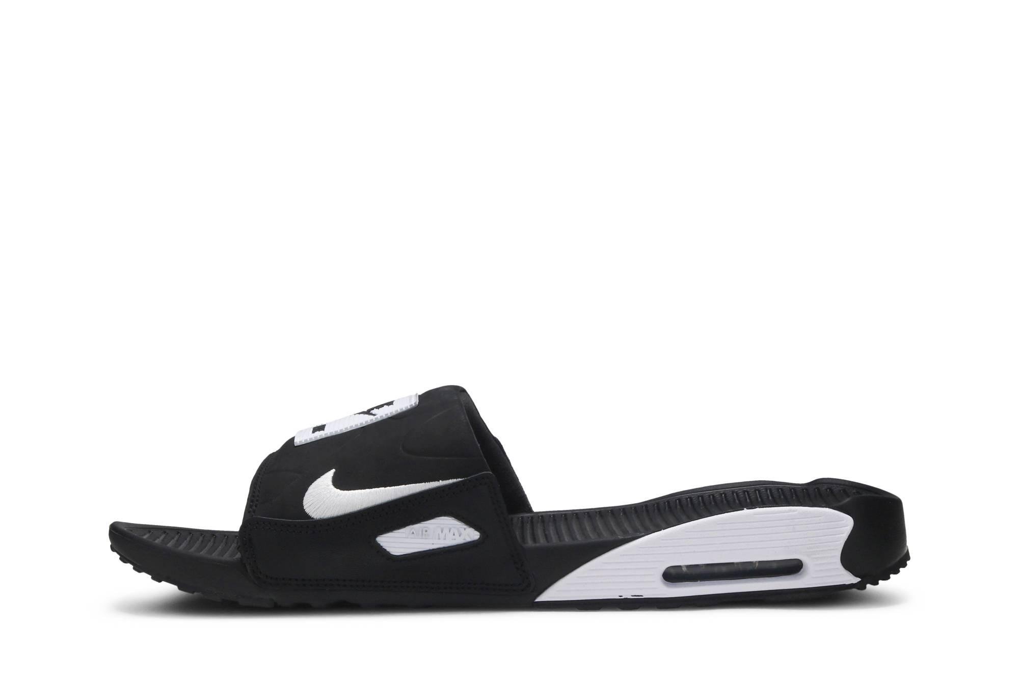 nike air max 90 slide black white