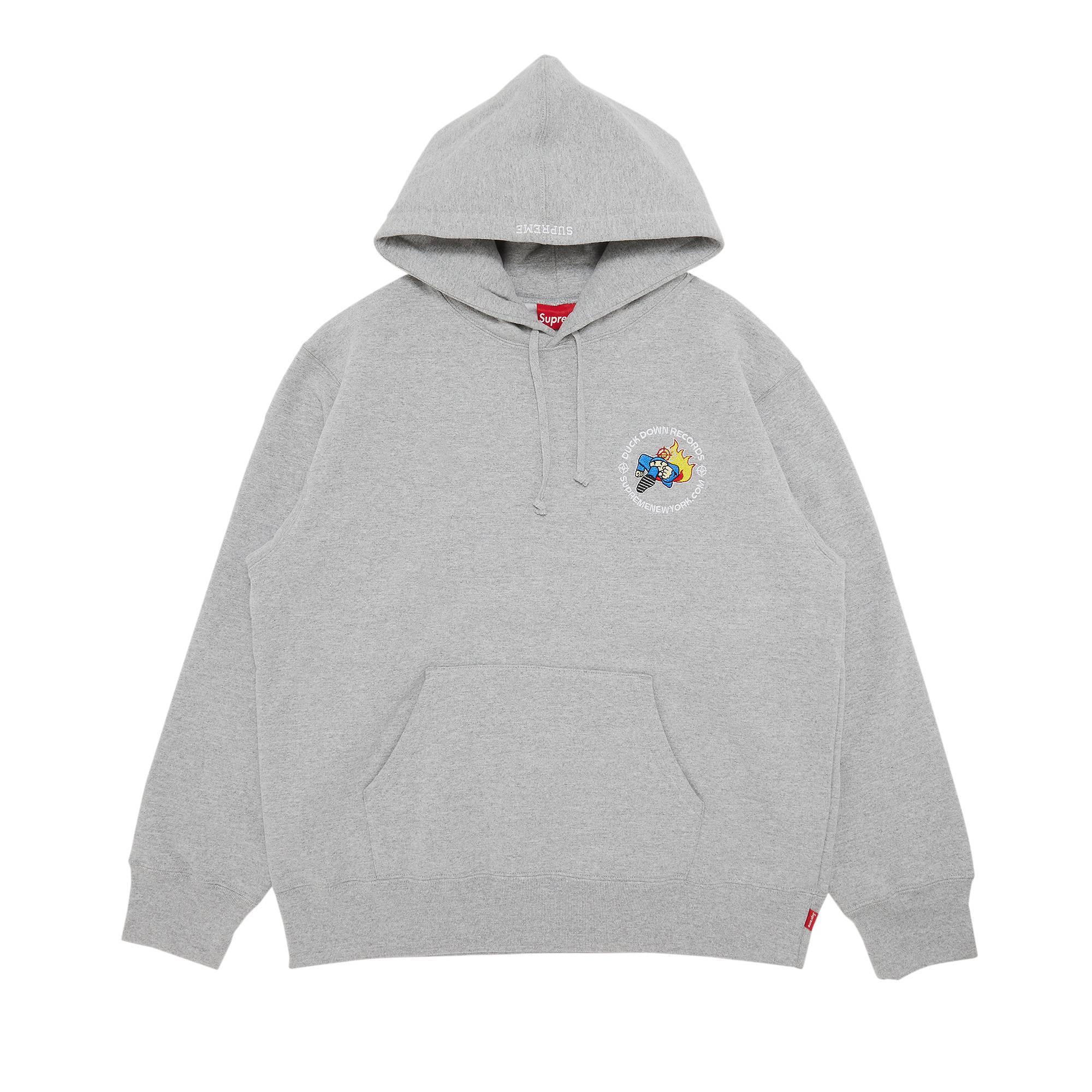 Supreme X Duck Down Records Hooded Sweatshirt 'heather Grey' in