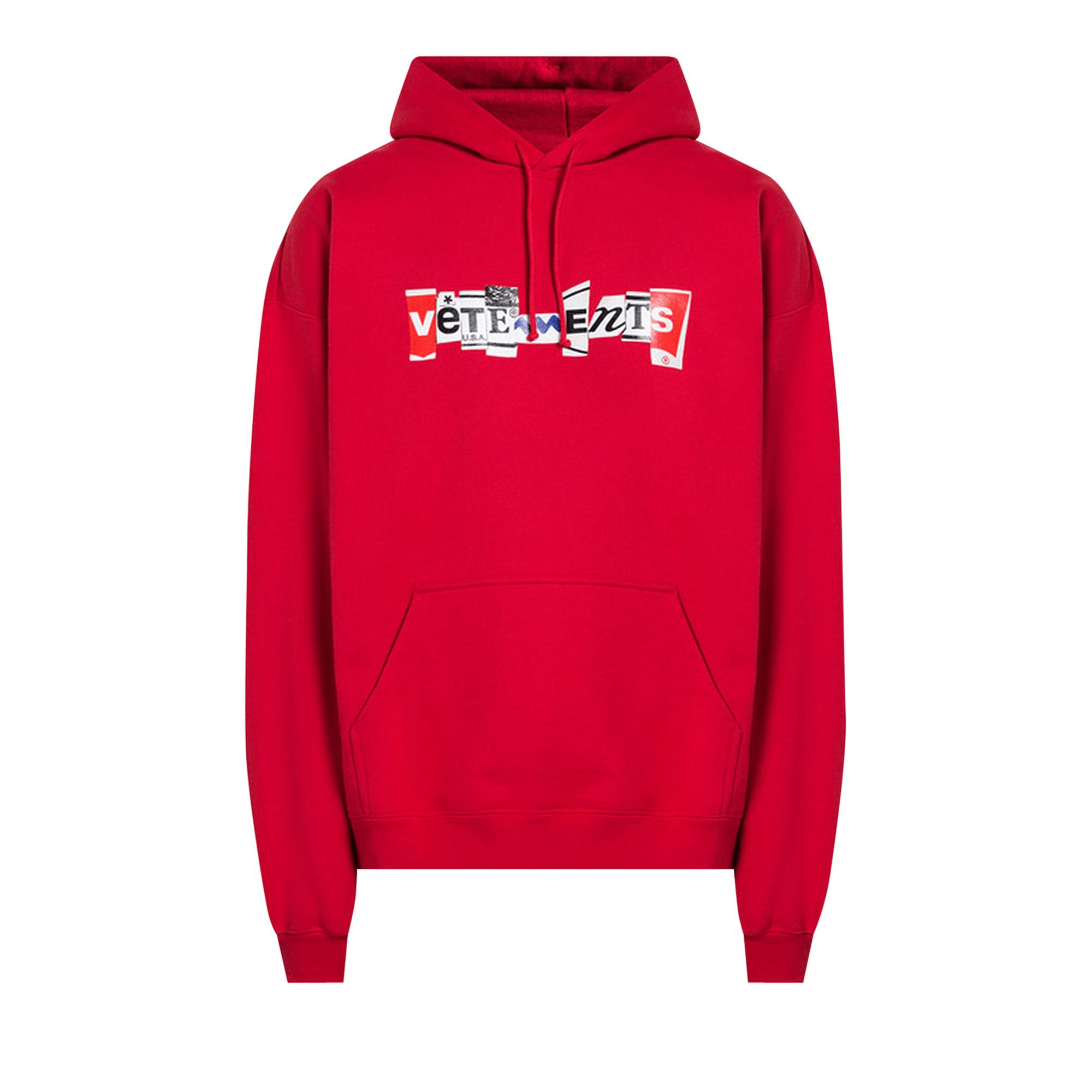 Vetements Mixed Logo Hoodie 'red' for Men | Lyst