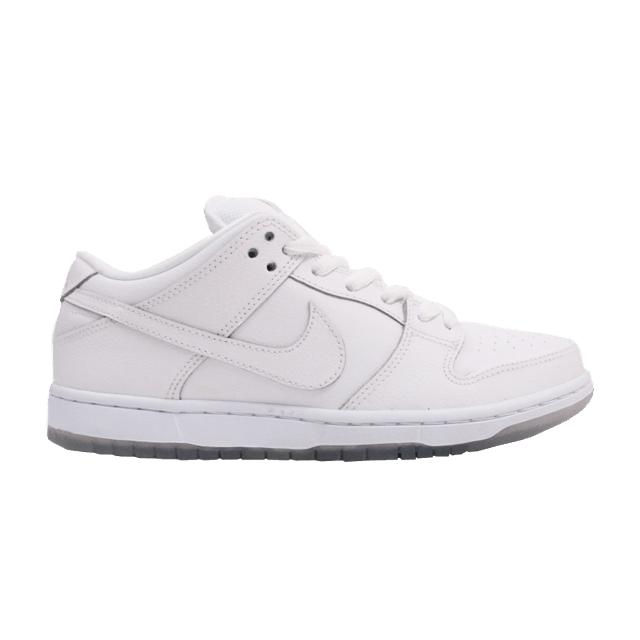 low dunks all white