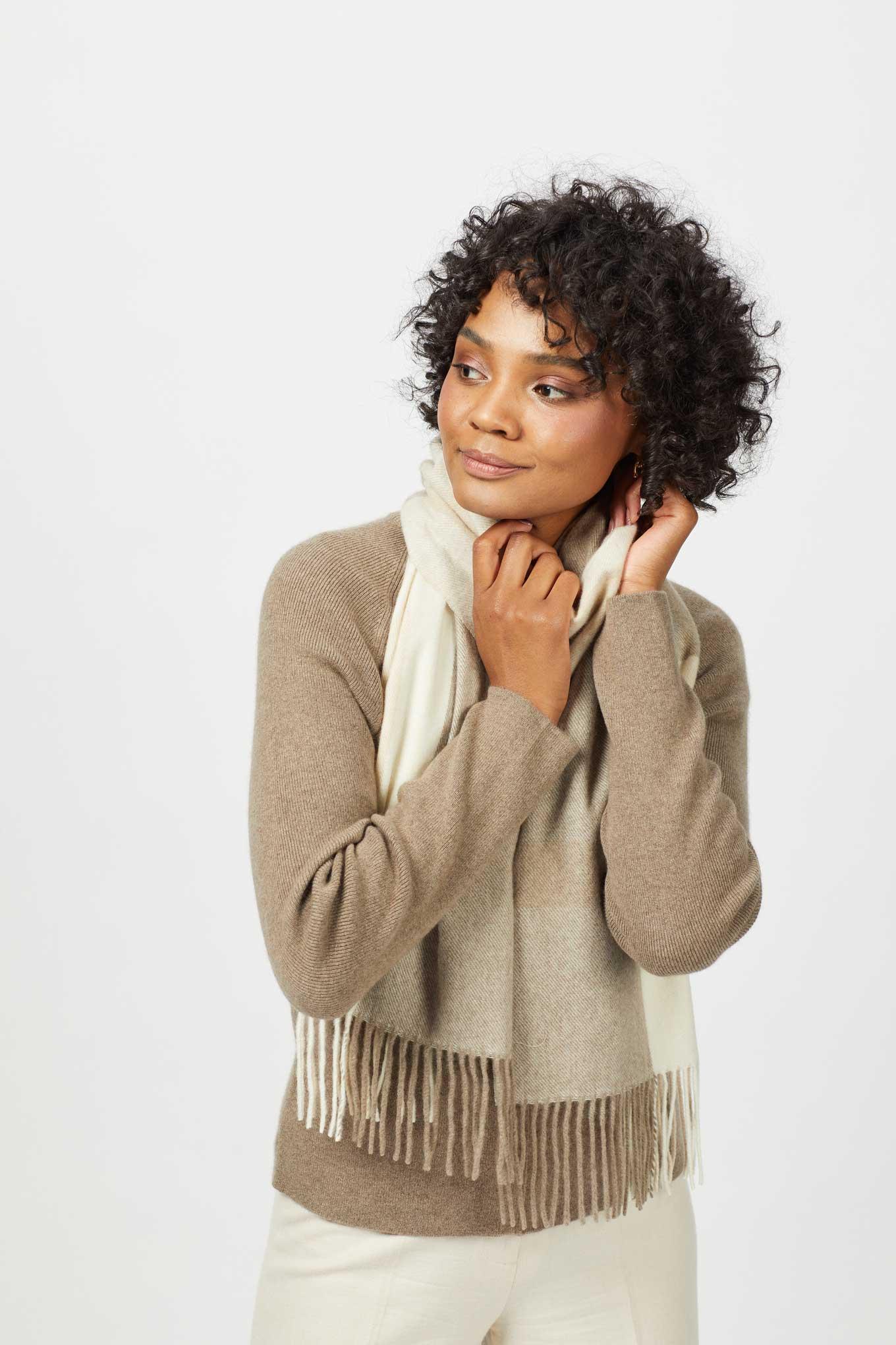 Gobi Cashmere USA Cashmere Classic Check Scarf Lyst