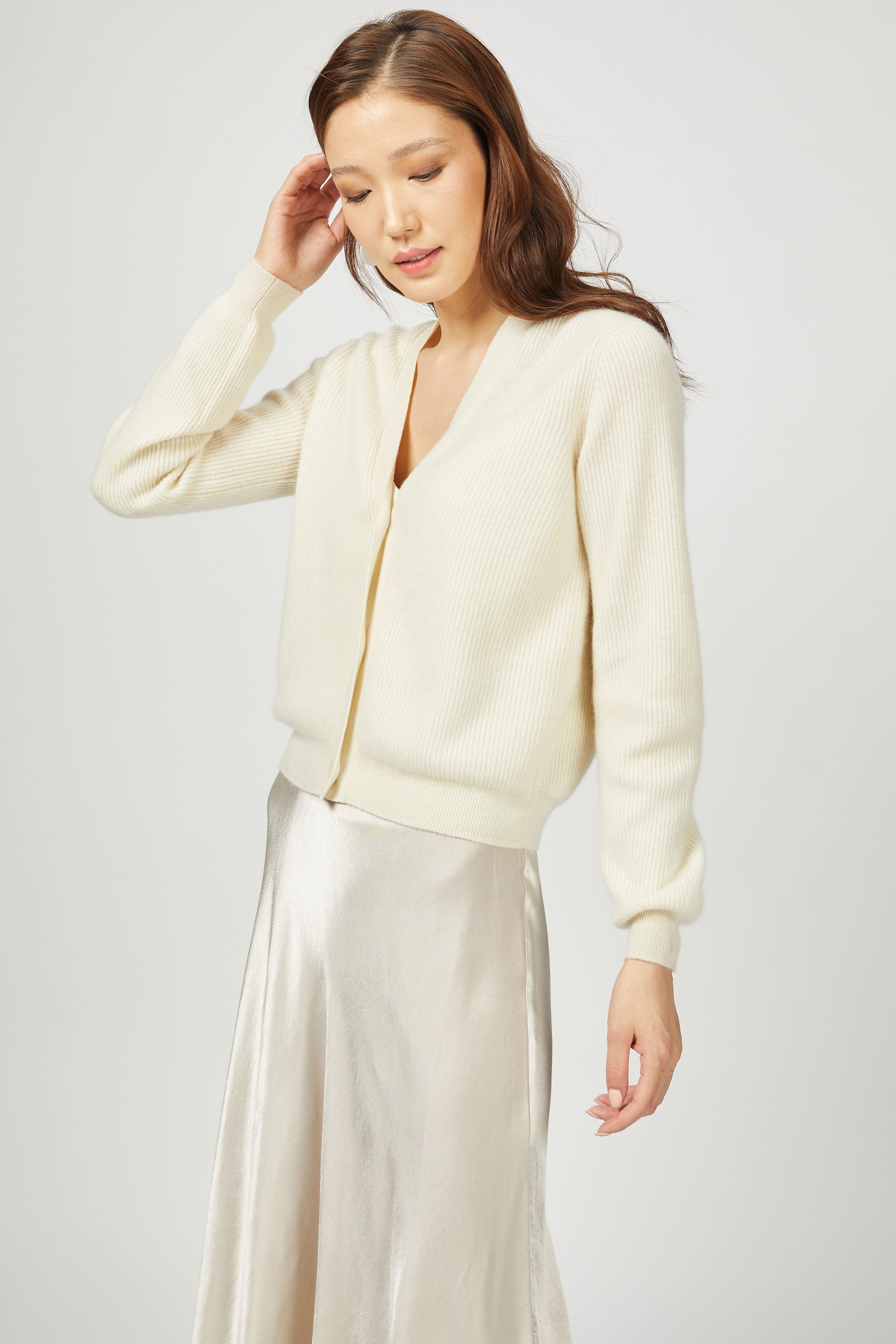 Gobi Cashmere Cashmere Chunky Summer Cardigan in White - Lyst