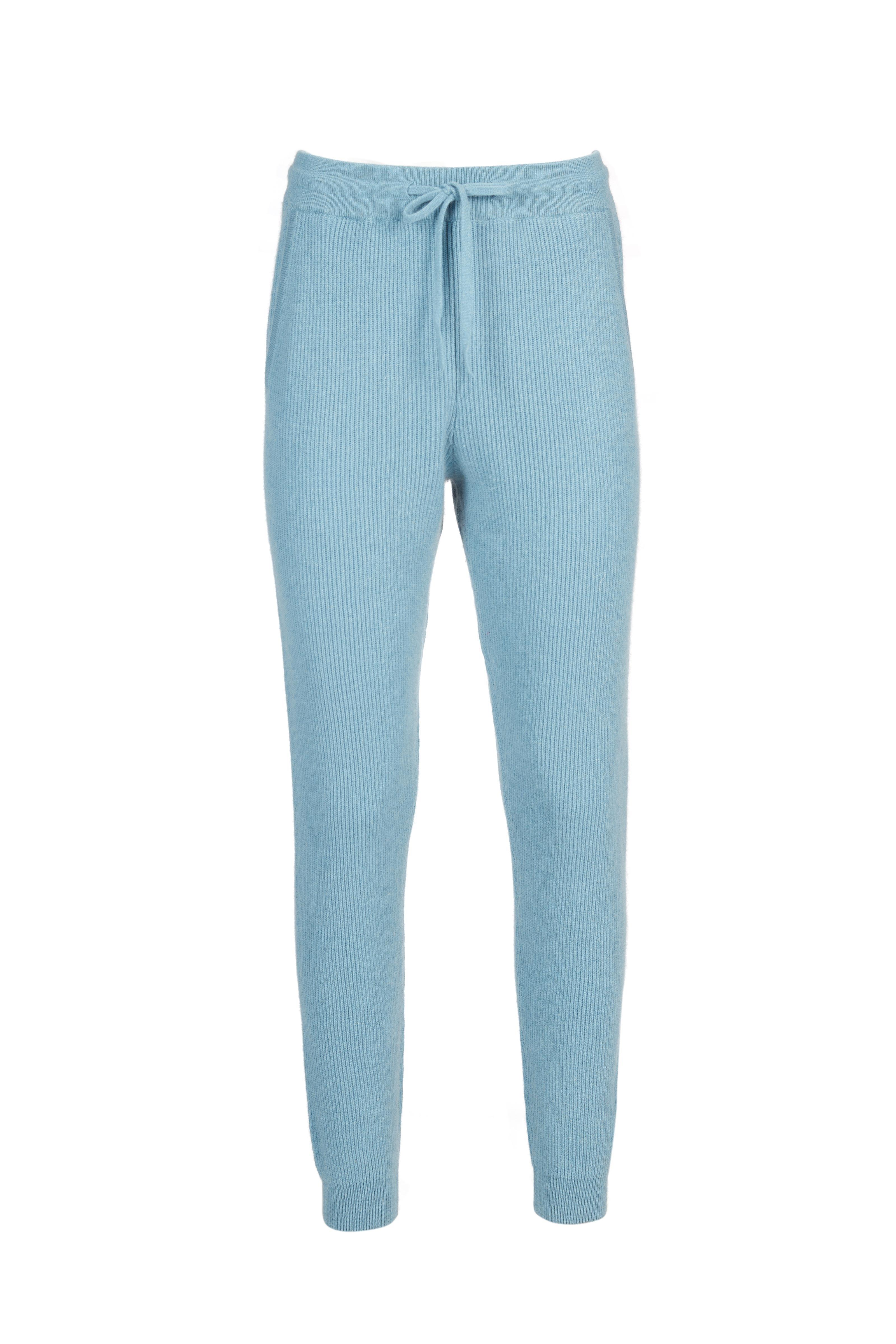 Gobi Cashmere Cashmere JOGGERS in Blue 