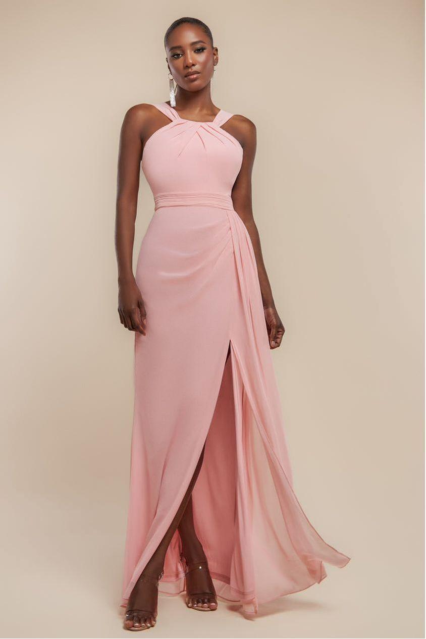 goddiva one shoulder evening maxi dress Goddiva Sash One Shoulder Bardot Maxi Dress