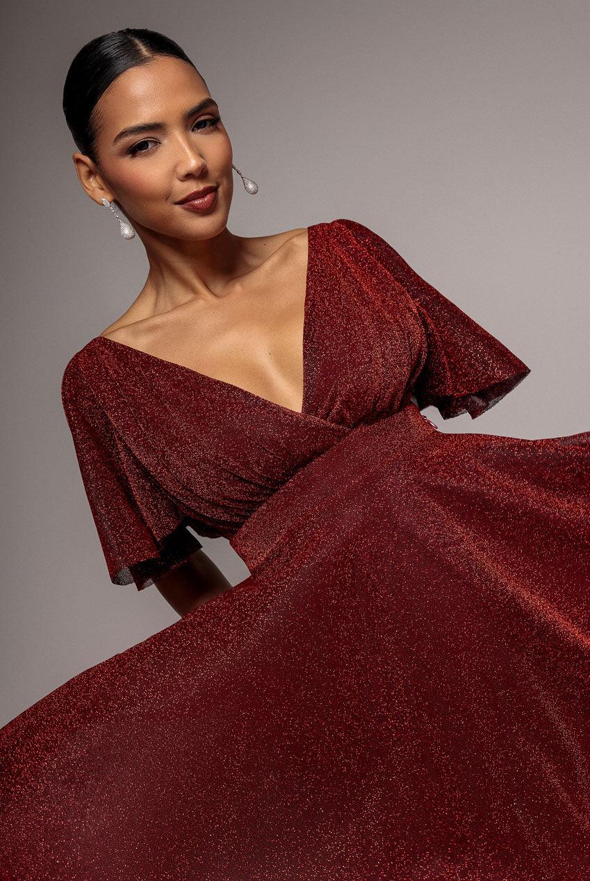 evening skater dress with sleeves ASOS DESIGN Tall high neck pleated long sleeve midi skater dress with embroidery in navy