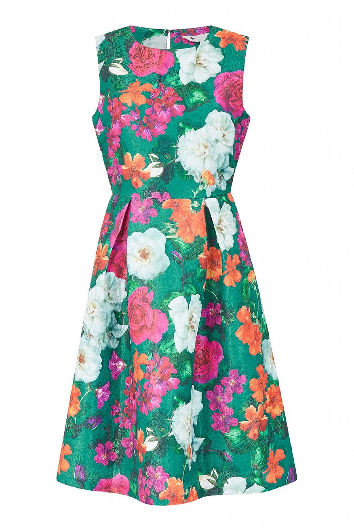 Yumi green floral hot sale dress