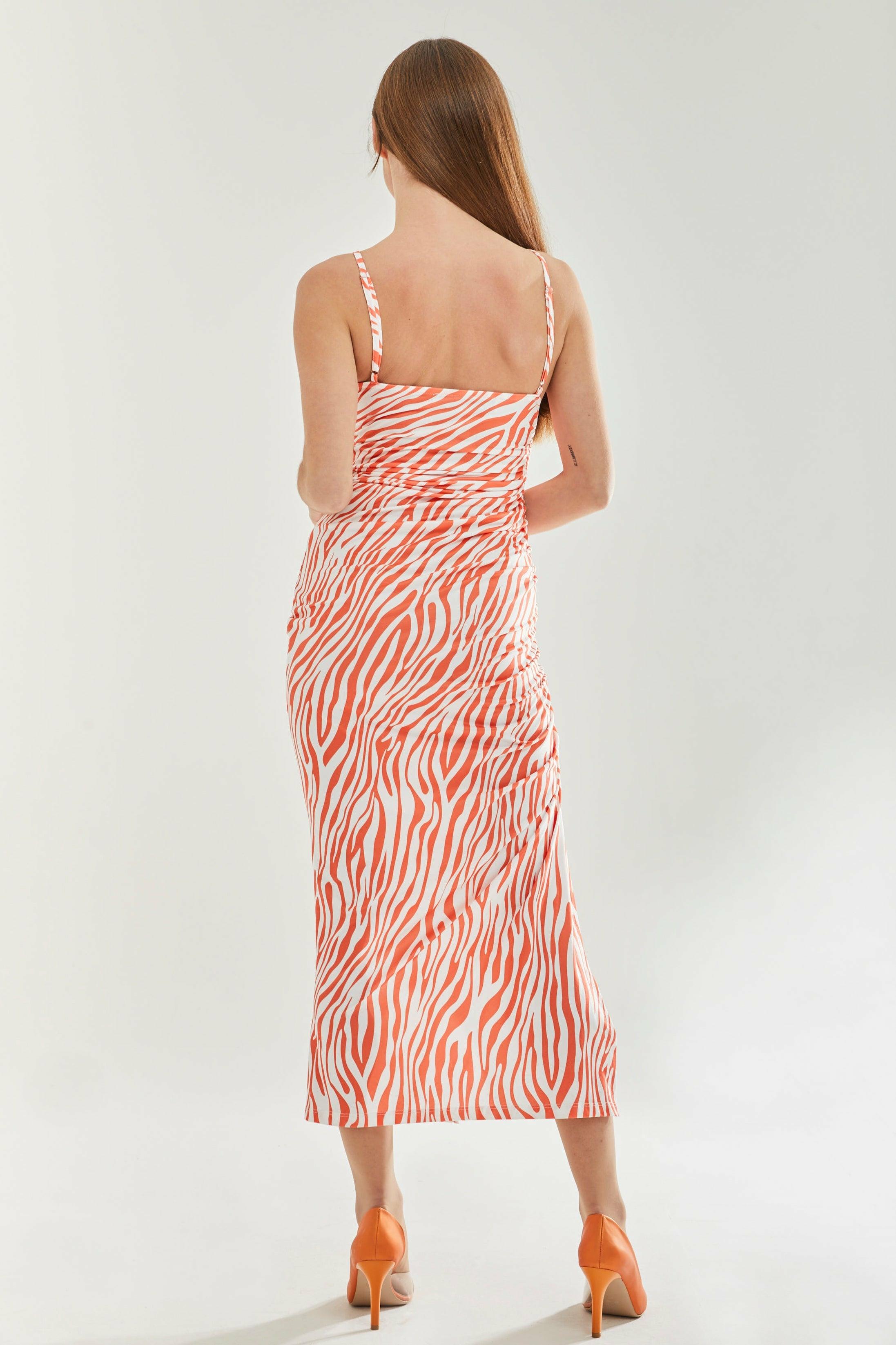 Liquorish Zebra Print Cami Dress In 