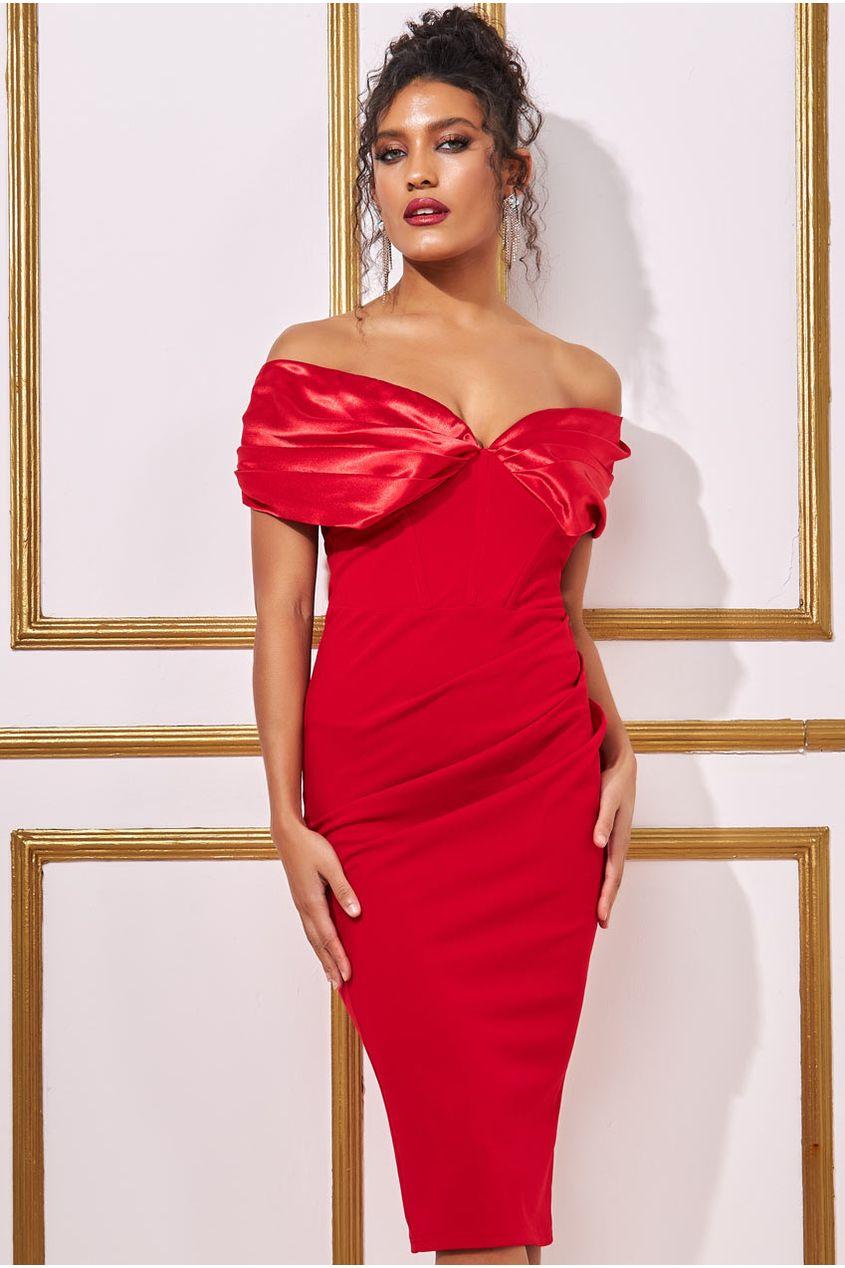 Goddiva hotsell red dress