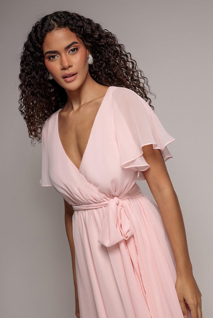 a line yellow dress Light Yellow A-line One Shoulder Lace-Up Pleated Ruffle High-Low Prom Dress Yellow / 12