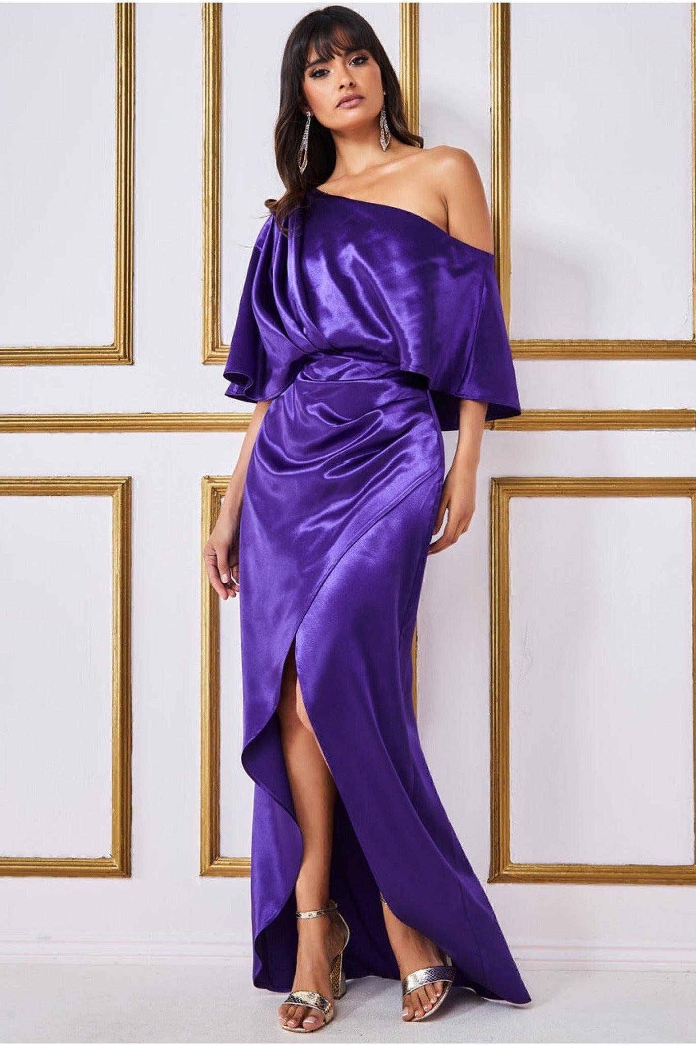 purple silk wrap dress Purple Silk Dress, Silk Dress, Wrap Dress, Bridesmaid Dress, Wedding Guest  Dress, Women Dress, Evening Dress, Long Dress