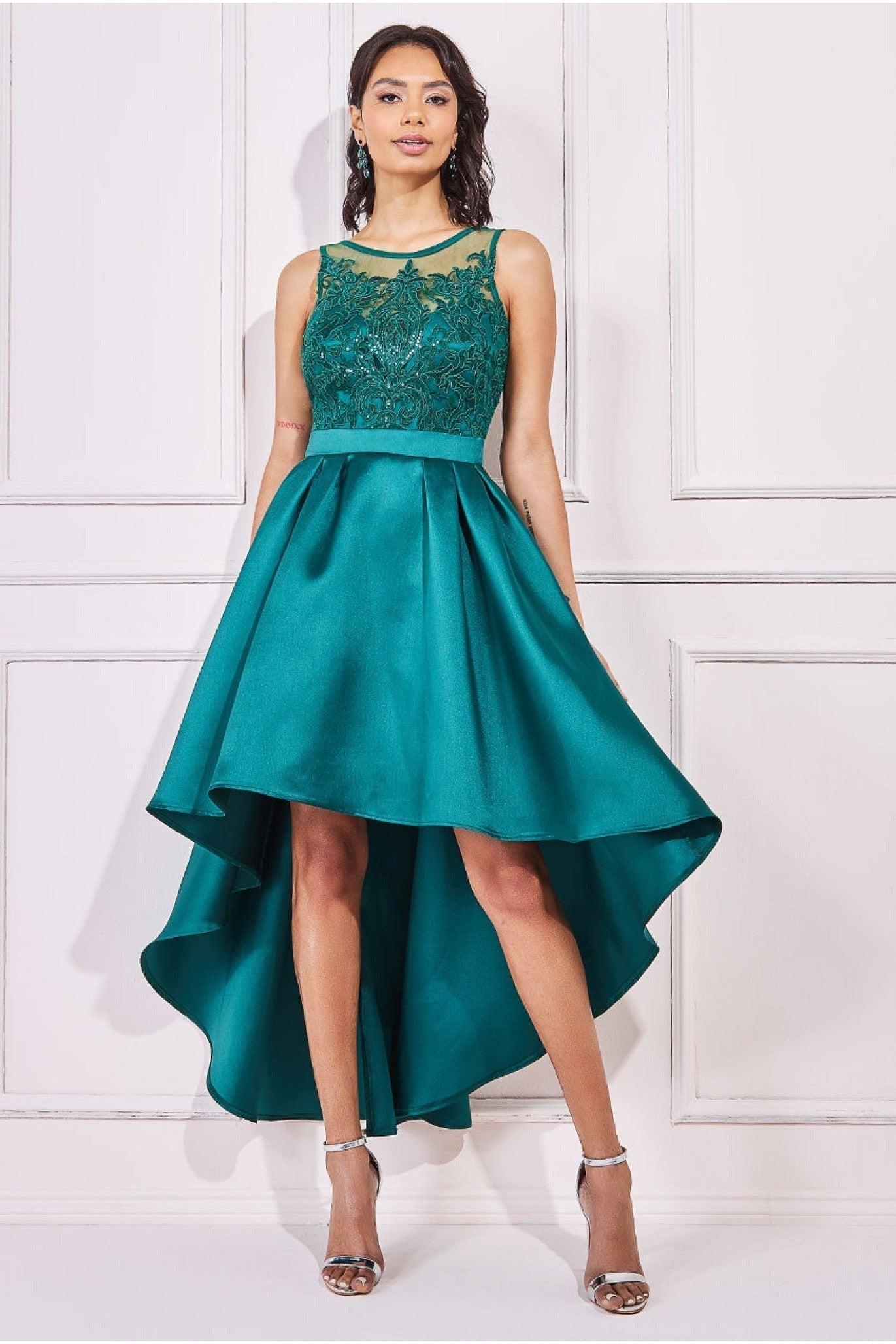 Dip hem prom clearance dress