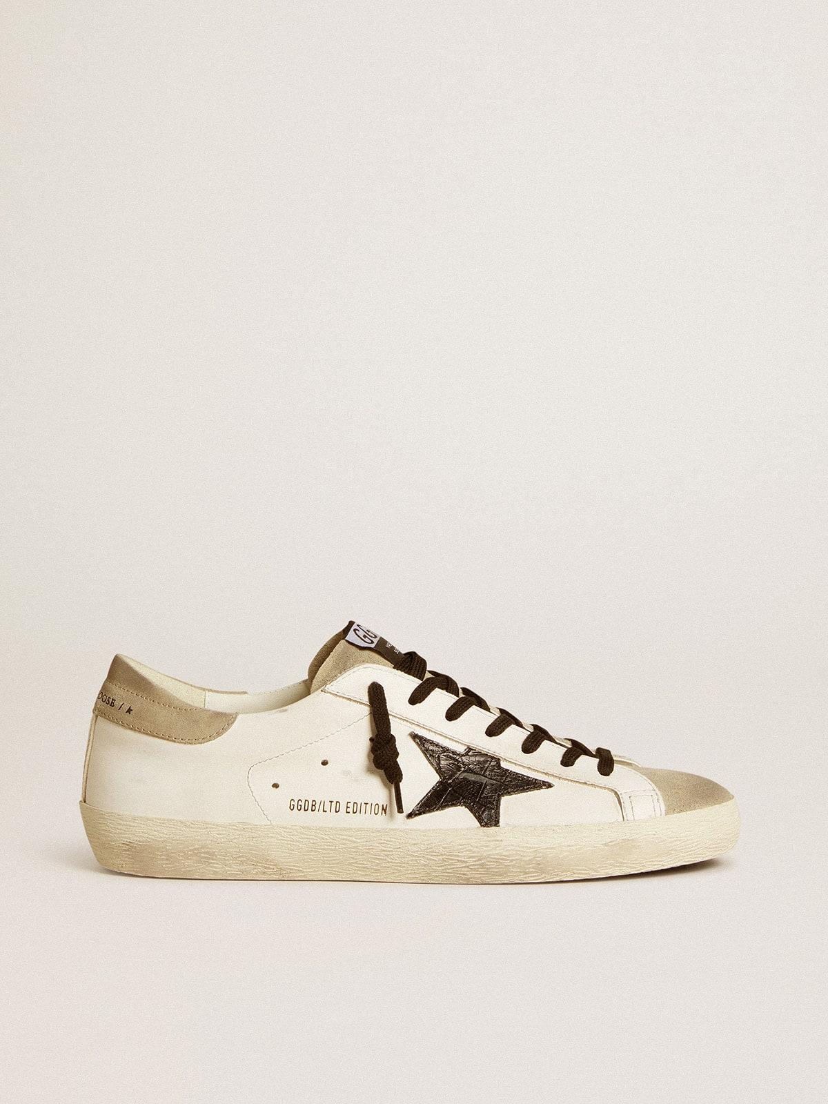 Golden Goose Super-Star Ltd With Croc-Print Leather Star And
