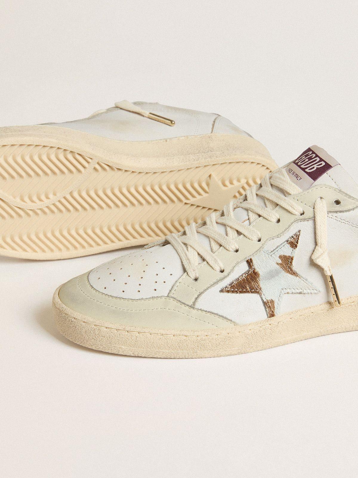 Golden Goose Ball Star With Animal-Print Pony Skin Star And 