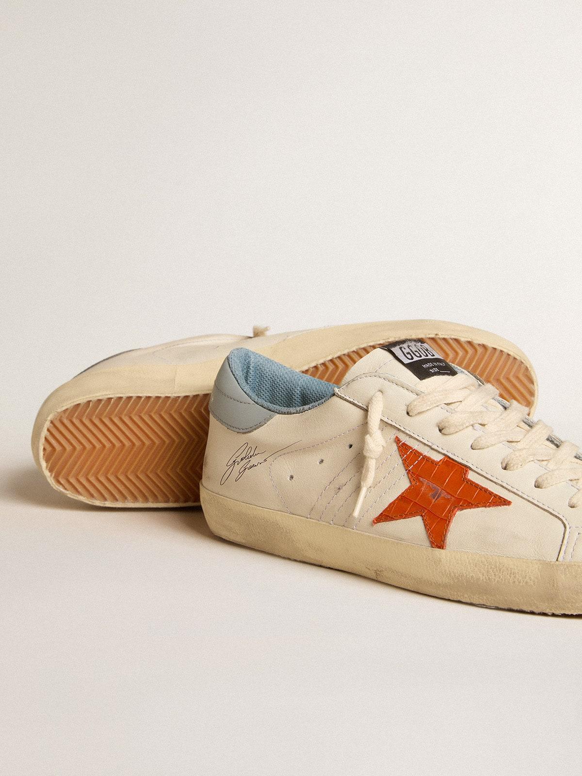 Golden Goose Super-Star With Crocodile-Print Star And- Heel