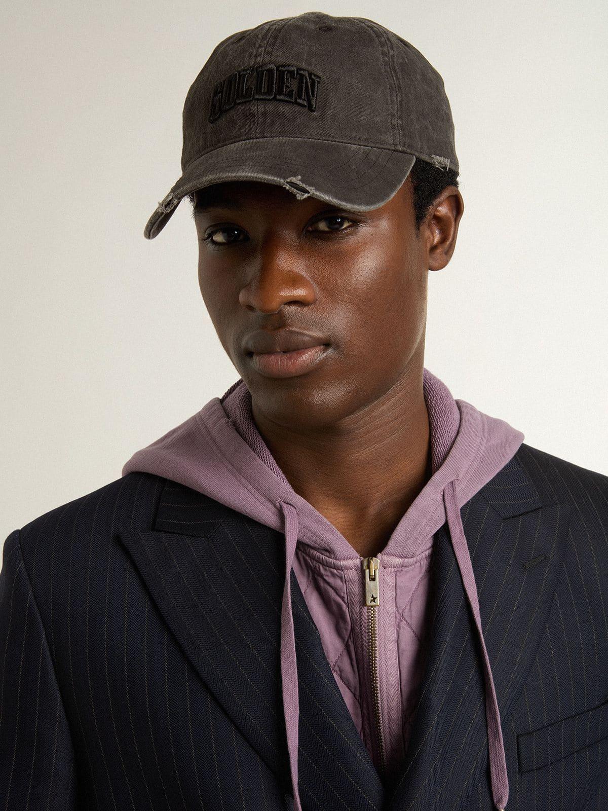 Golden Goose Distressed Baseball Cap With Embroidery in Brown | Lyst