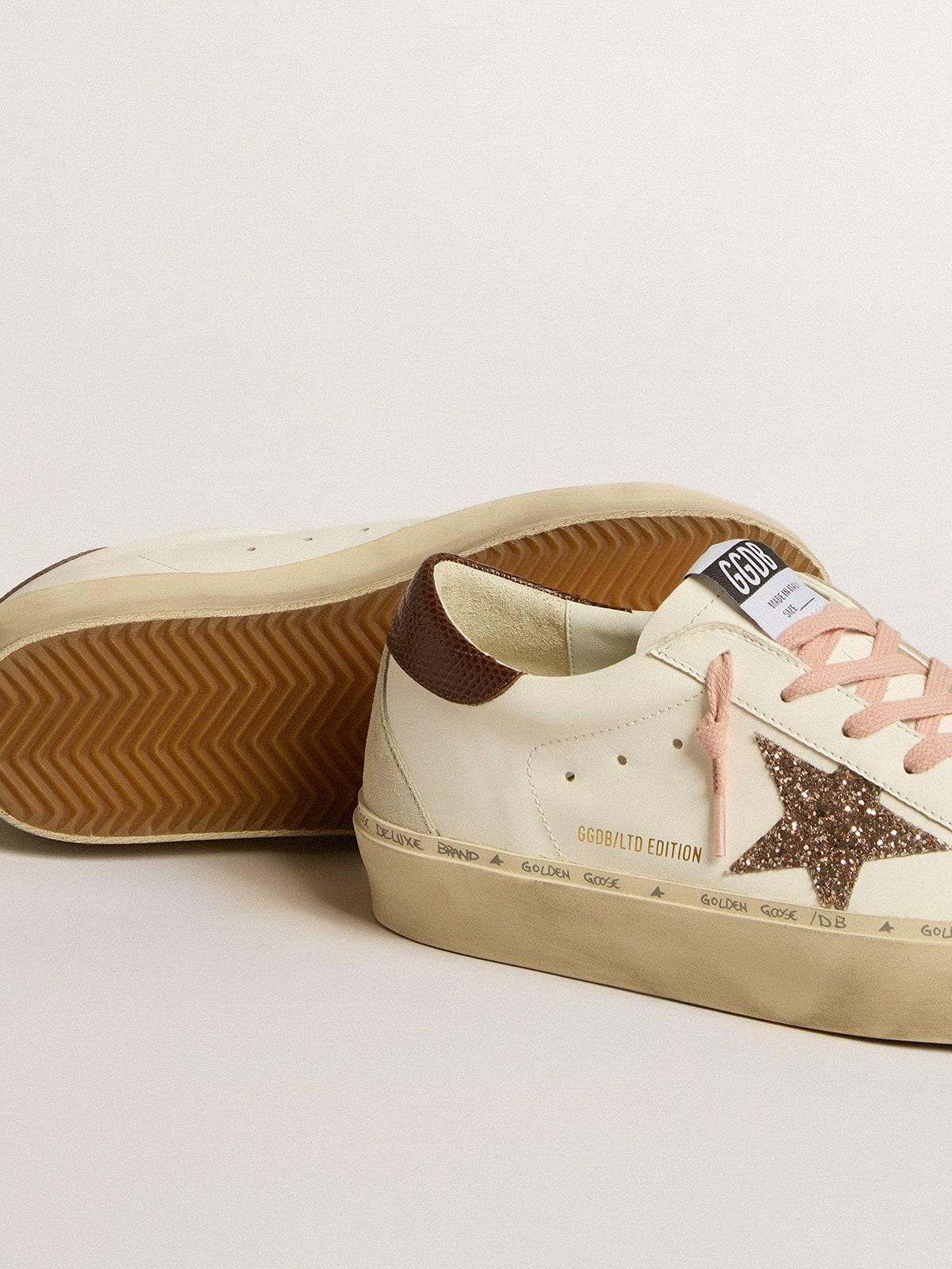 Golden Goose Hi Star Ltd With Glitter Star And Lizard-Print