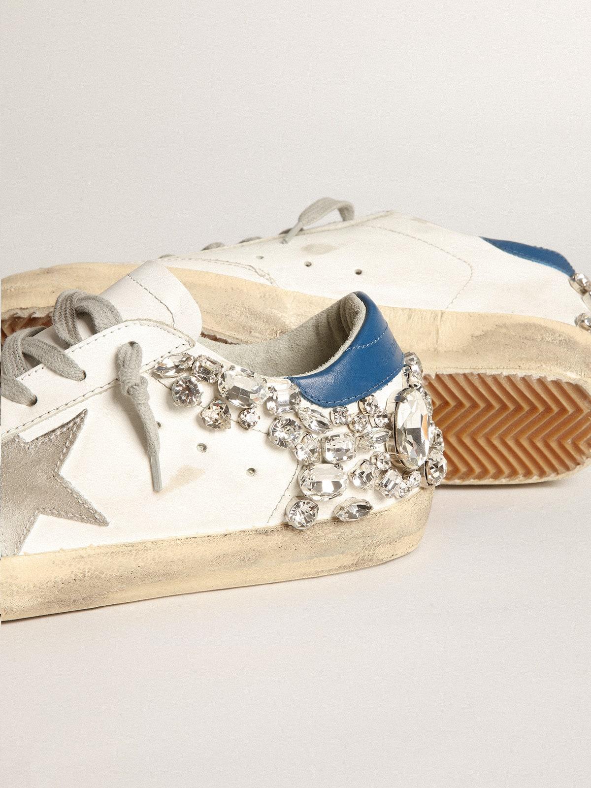 Golden Goose Super-Star With Swarovski Stone Decoration in Natural