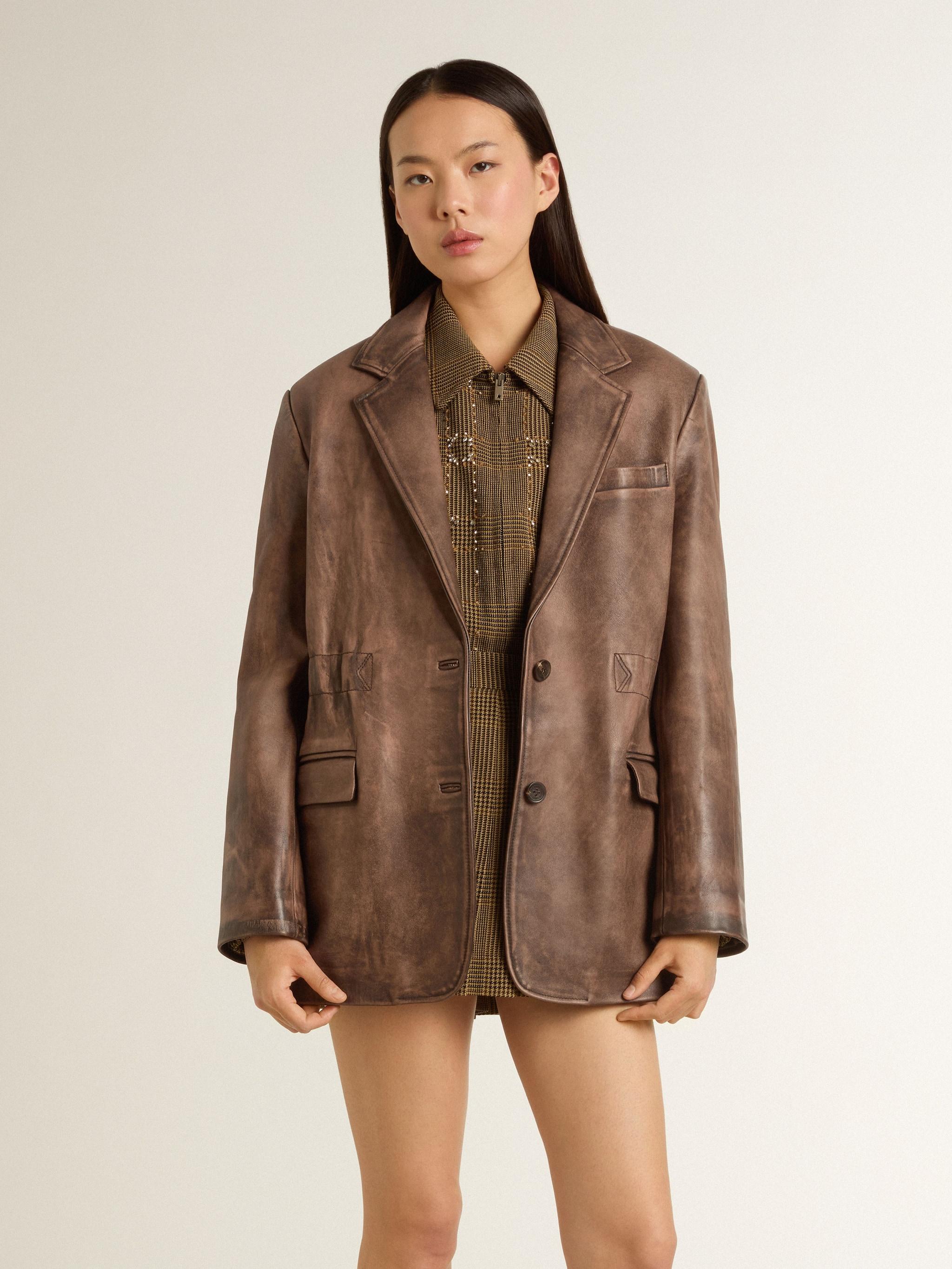 ブルゾン Golden  Deluxe Brand Wool Blend Bomber Jacket Wool blend bomber with embroidered logo GOLDEN GOOSE DELUXE