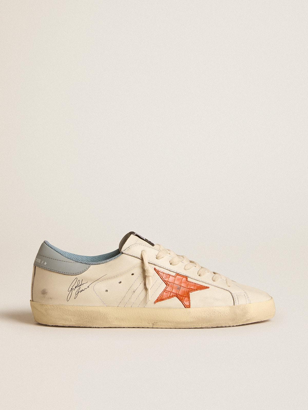 【関税&送料込】Golden  Deluxe Brand Super-Star Sneaker Golden Goose Super-Star With Crocodile-Print Star And- Heel