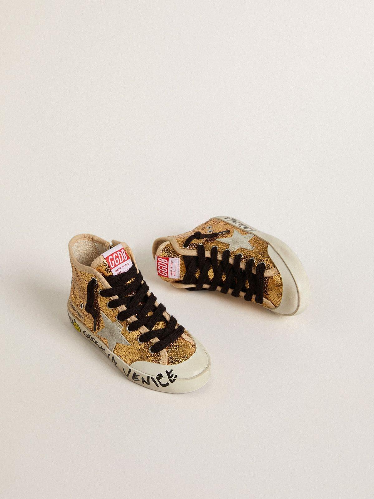 【GOLDEN 】FRANCY SNEAKERS Golden Goose Francy high-top Sneakers | White | FARFETCH CA