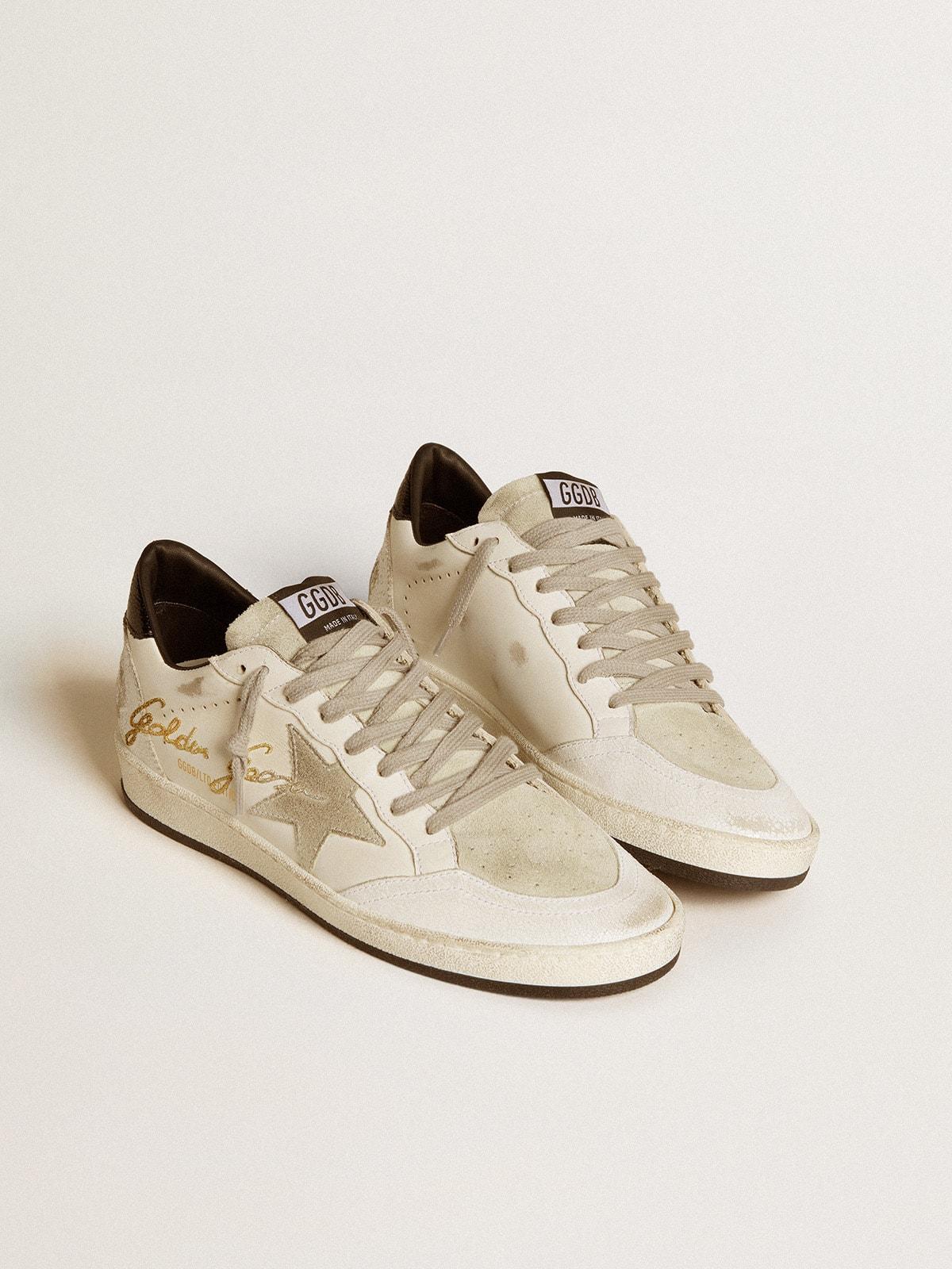 Golden Goose Ball Star Ltd With Suede Star And Textured
