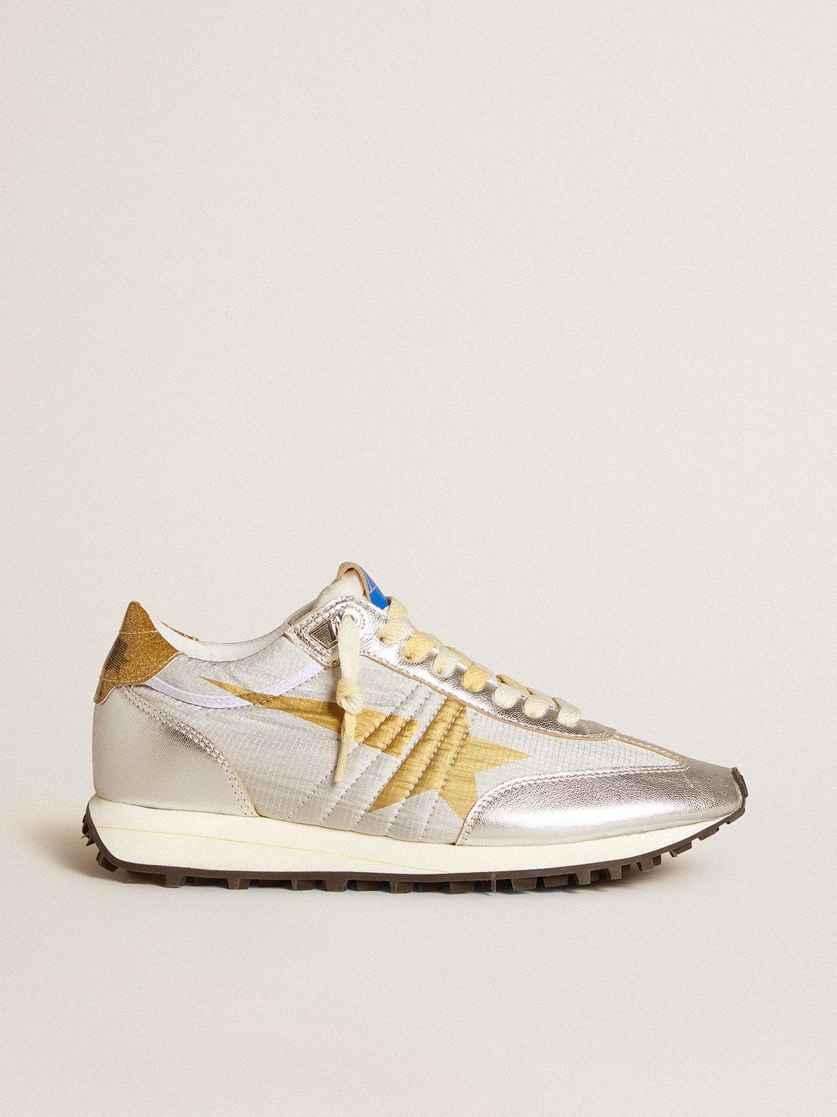 VIPセール【Golden Goose】Marathon ブラックスタースニーカー Golden Goose Men's Marathon with black ripstop nylon upper