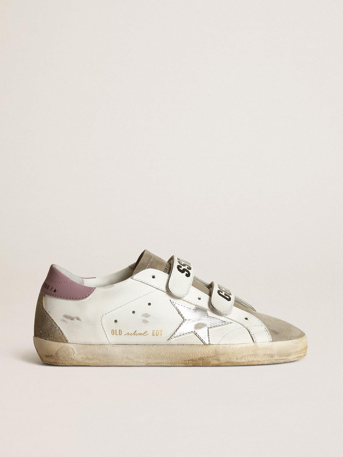 Golden Goose Old School Sneakers With Silver Laminated Leather Star And ...